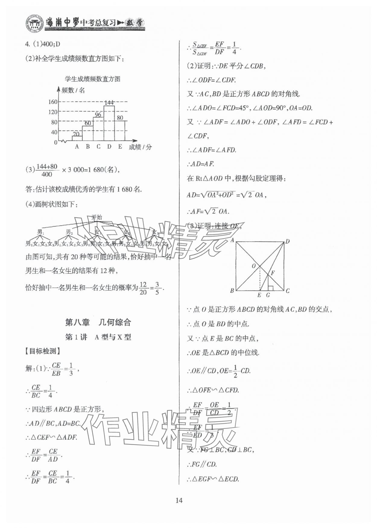 2025年海南中學(xué)中考總復(fù)習(xí)數(shù)學(xué)人教版 參考答案第14頁