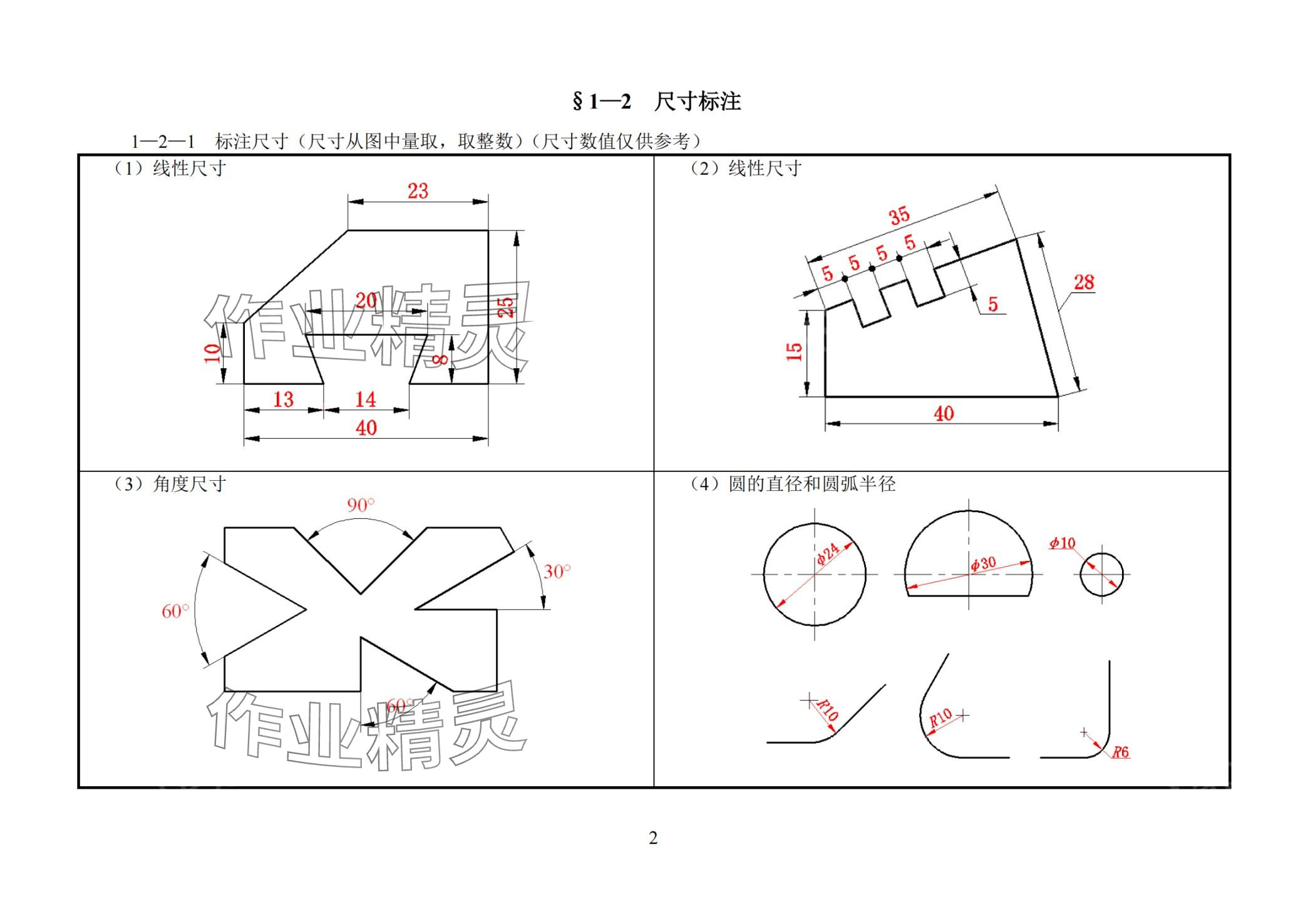 2024年機械識圖與電氣制圖習題冊 第1頁