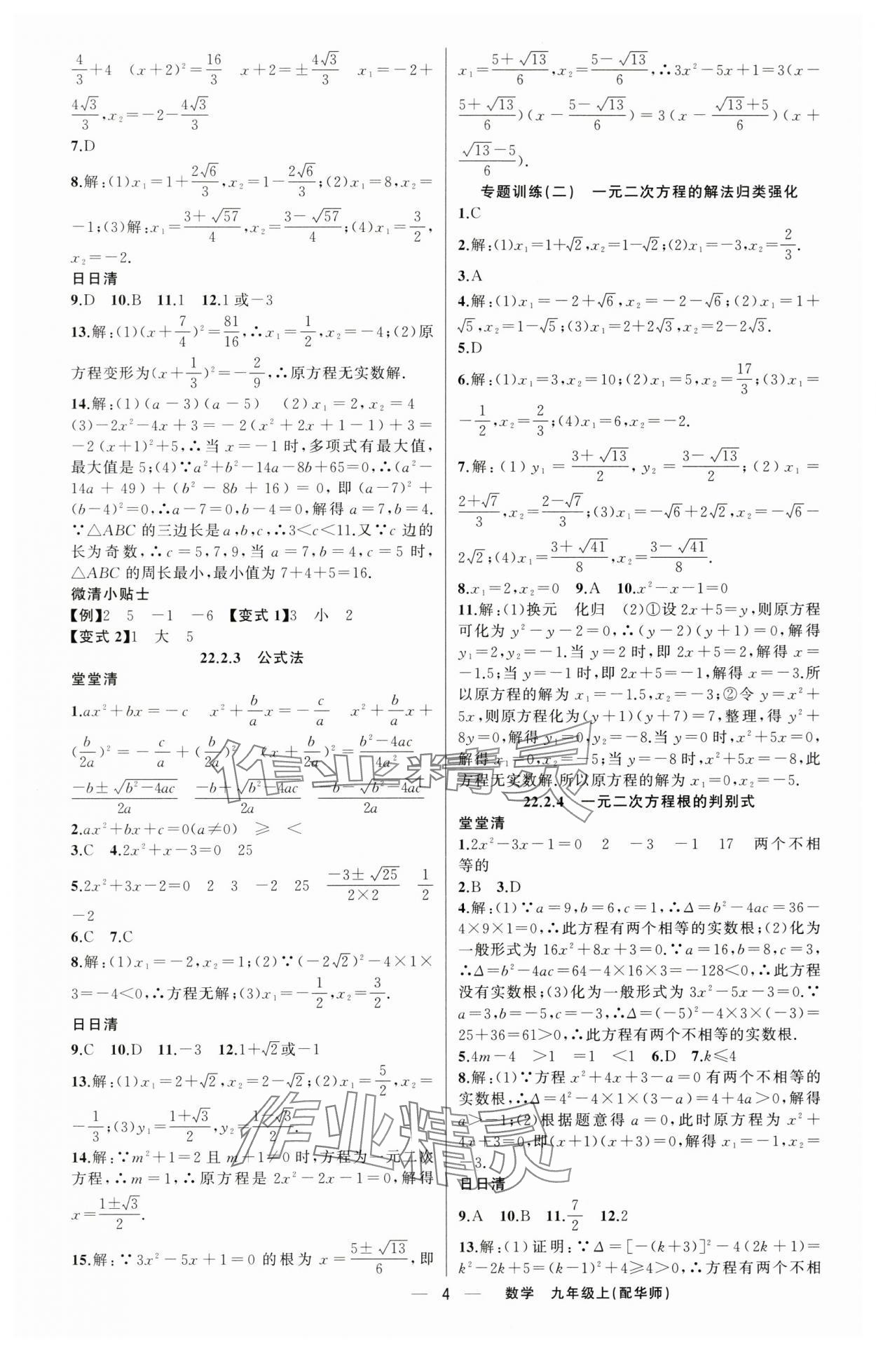 2025年四清導(dǎo)航九年級數(shù)學(xué)上冊華師大版 第4頁