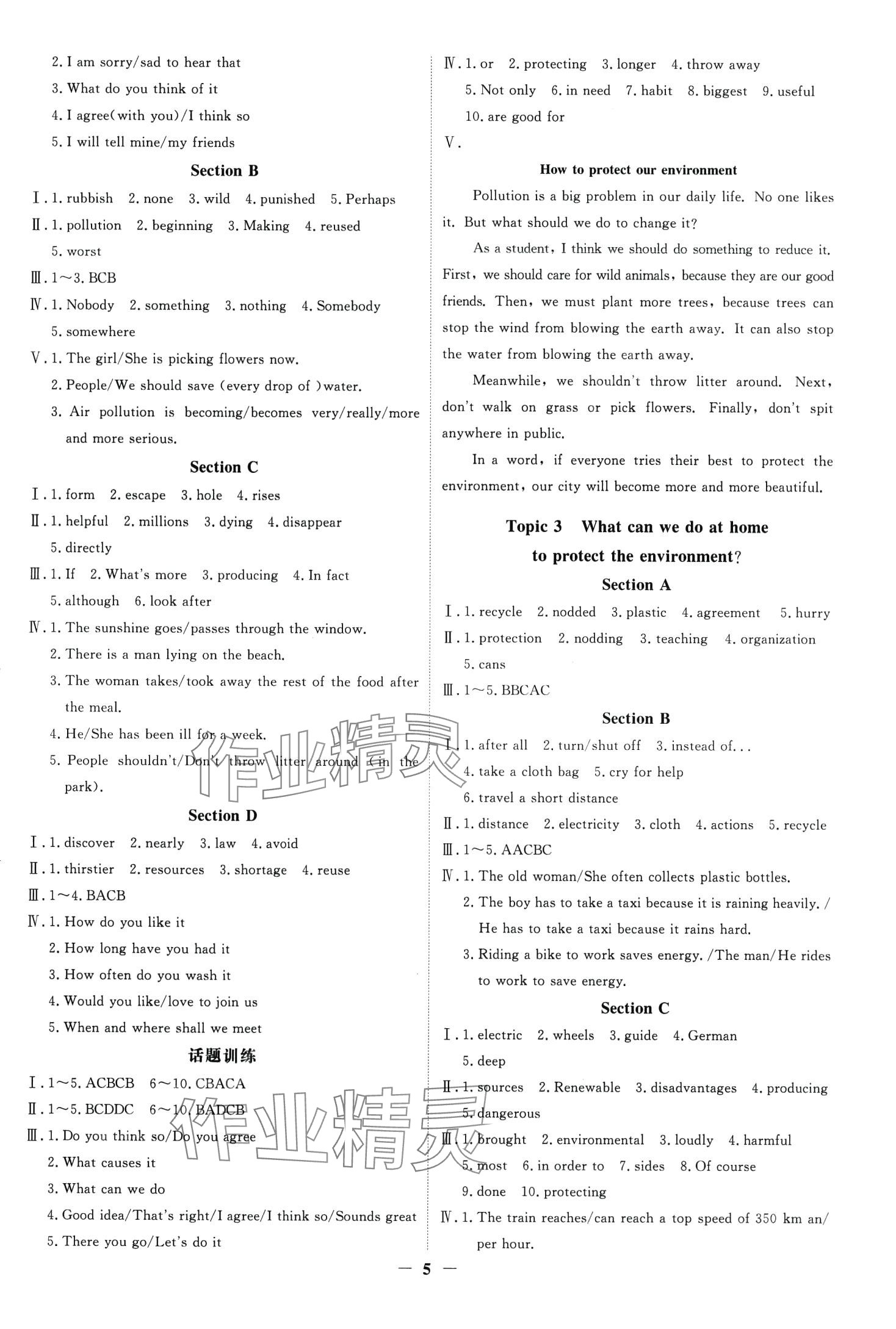 2024年初中同步導(dǎo)學(xué)案九年級(jí)英語全一冊(cè)通用版 第5頁