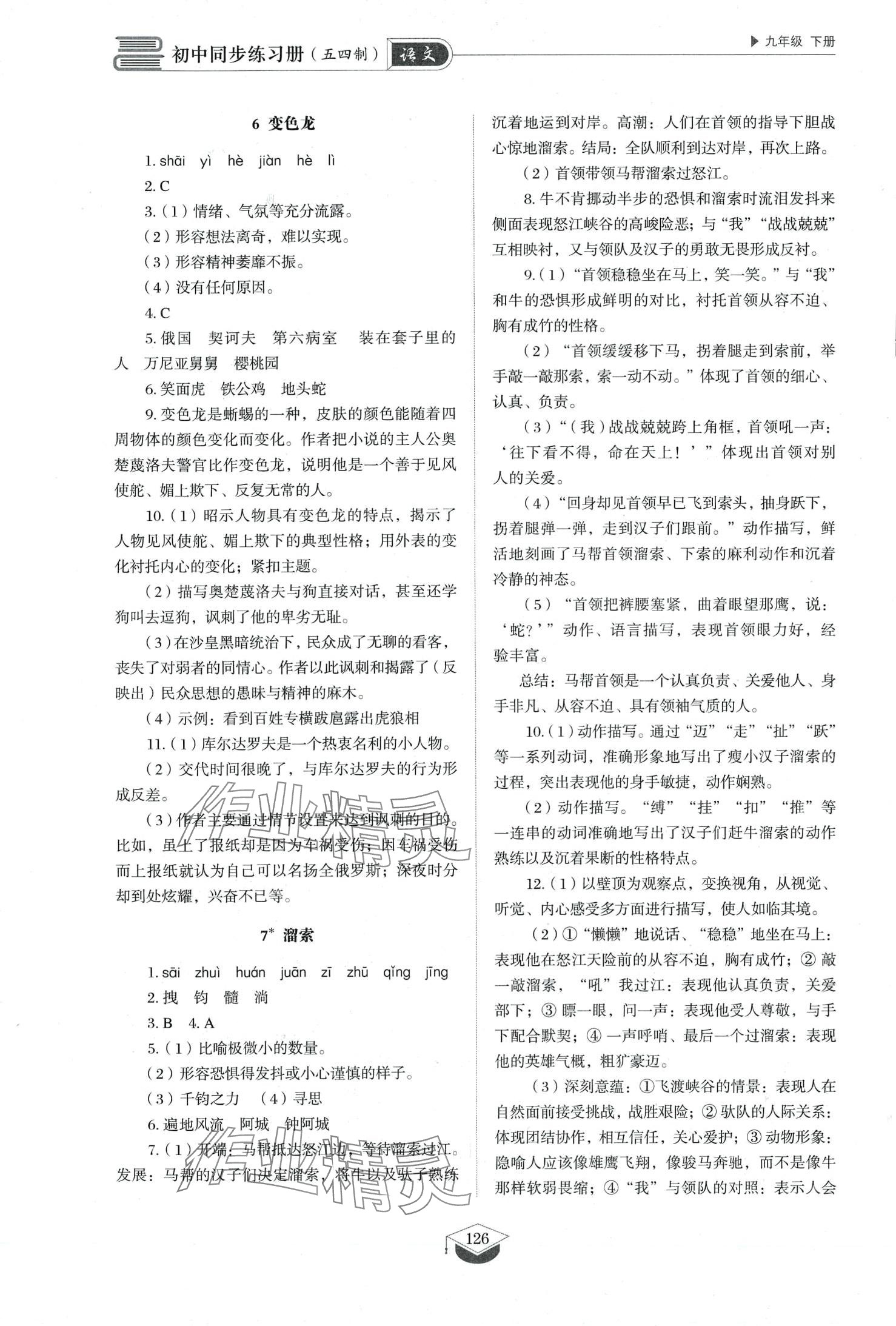 2024年同步練習(xí)冊山東教育出版社九年級語文下冊人教版五四制 第4頁