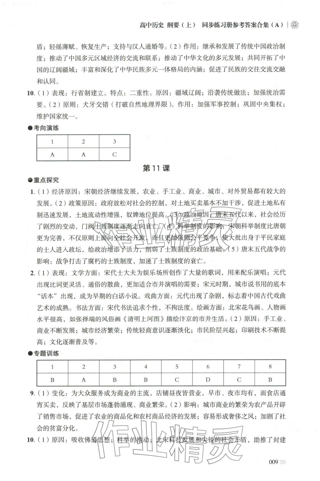 2025年同步练习册岳麓书社高中历史必修上册人教版A专版山东专版&nbsp;第9页