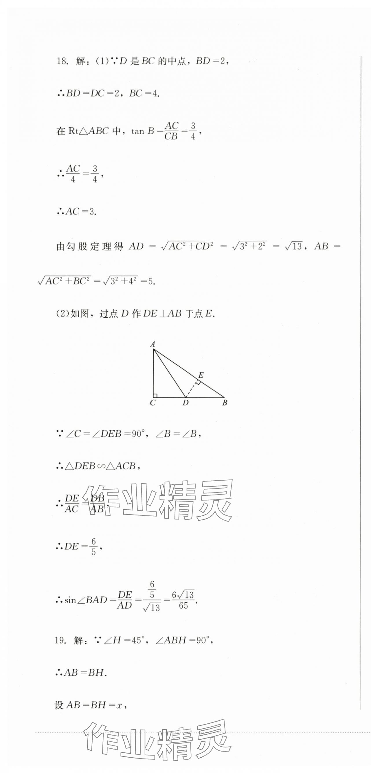 2024年學情點評四川教育出版社九年級數(shù)學下冊人教版 第13頁