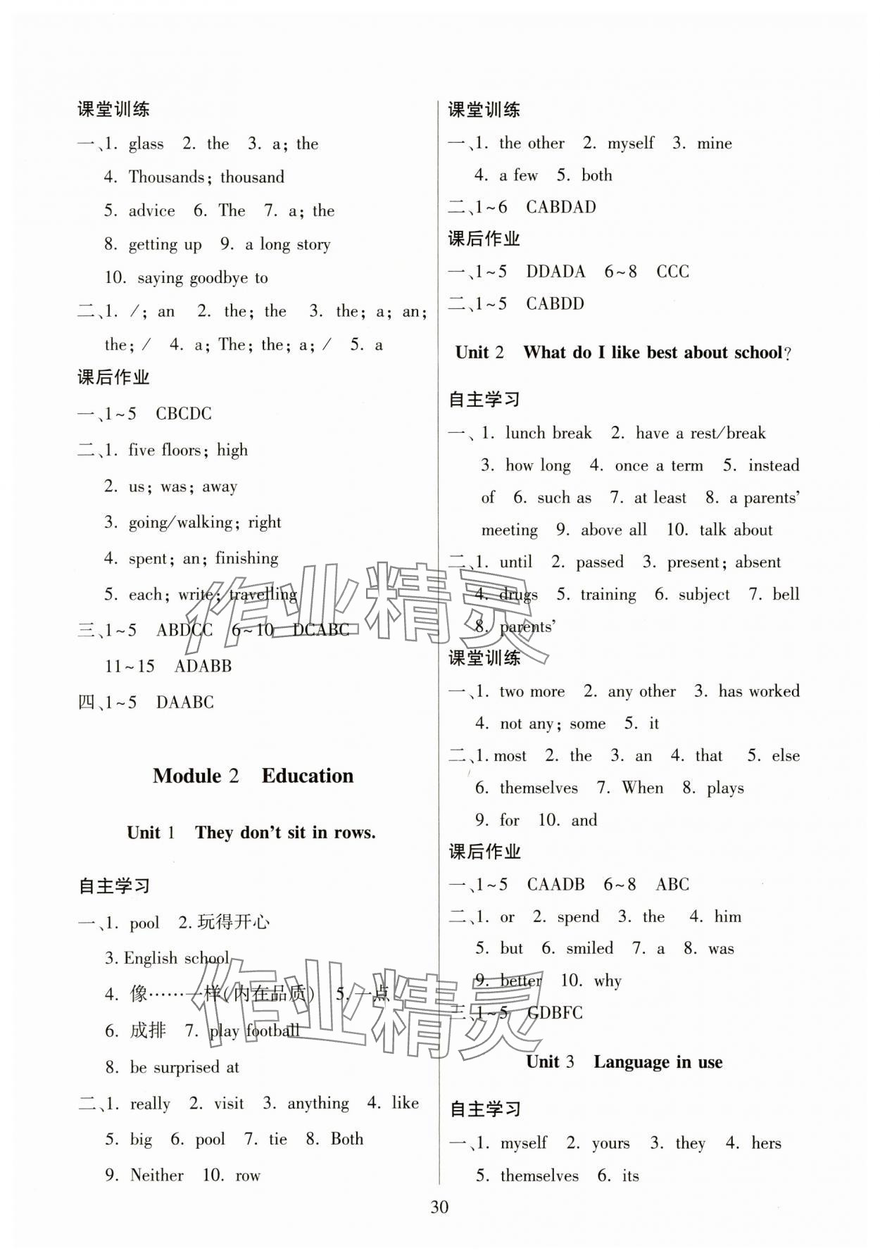 2025年同步精練廣東人民出版社九年級英語下冊外研版 參考答案第2頁