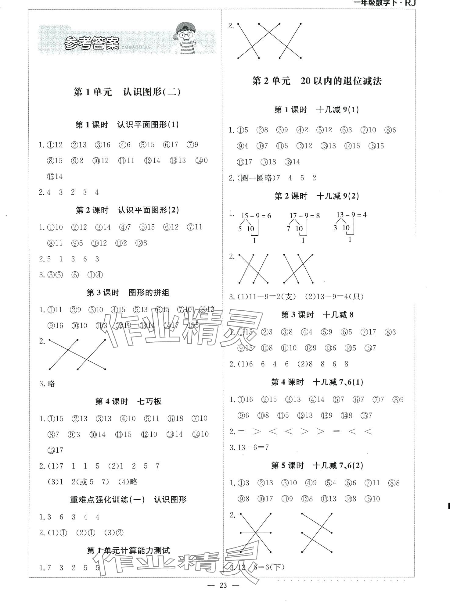 2024年本真圖書計算小達人一年級數學下冊人教版 第1頁