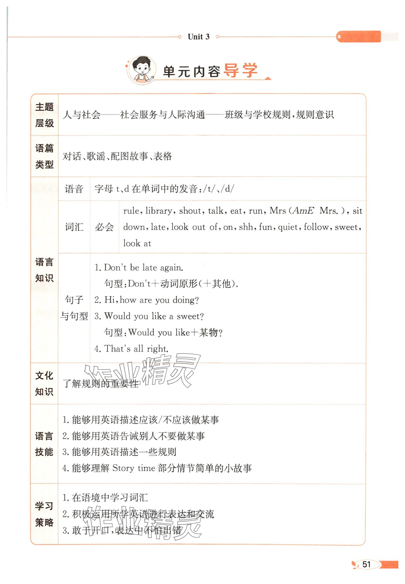 2025年教材課本三年級(jí)英語(yǔ)下冊(cè)譯林版 參考答案第51頁(yè)