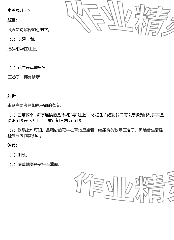 2023年同步實(shí)踐評(píng)價(jià)課程基礎(chǔ)訓(xùn)練湖南少年兒童出版社四年級(jí)語文上冊人教版 參考答案第23頁