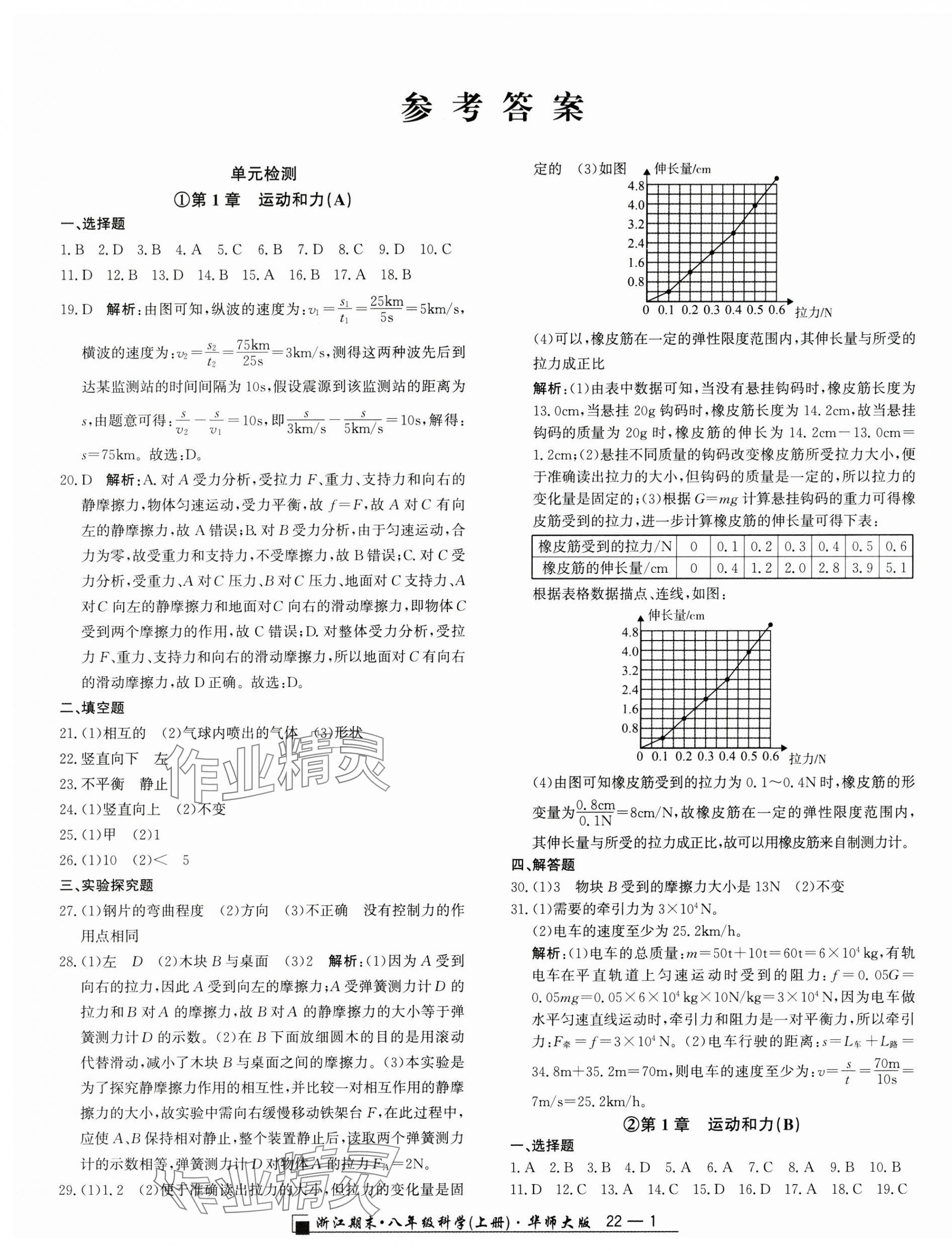 2024年勵(lì)耘書業(yè)浙江期末八年級科學(xué)上冊華師大版 第1頁