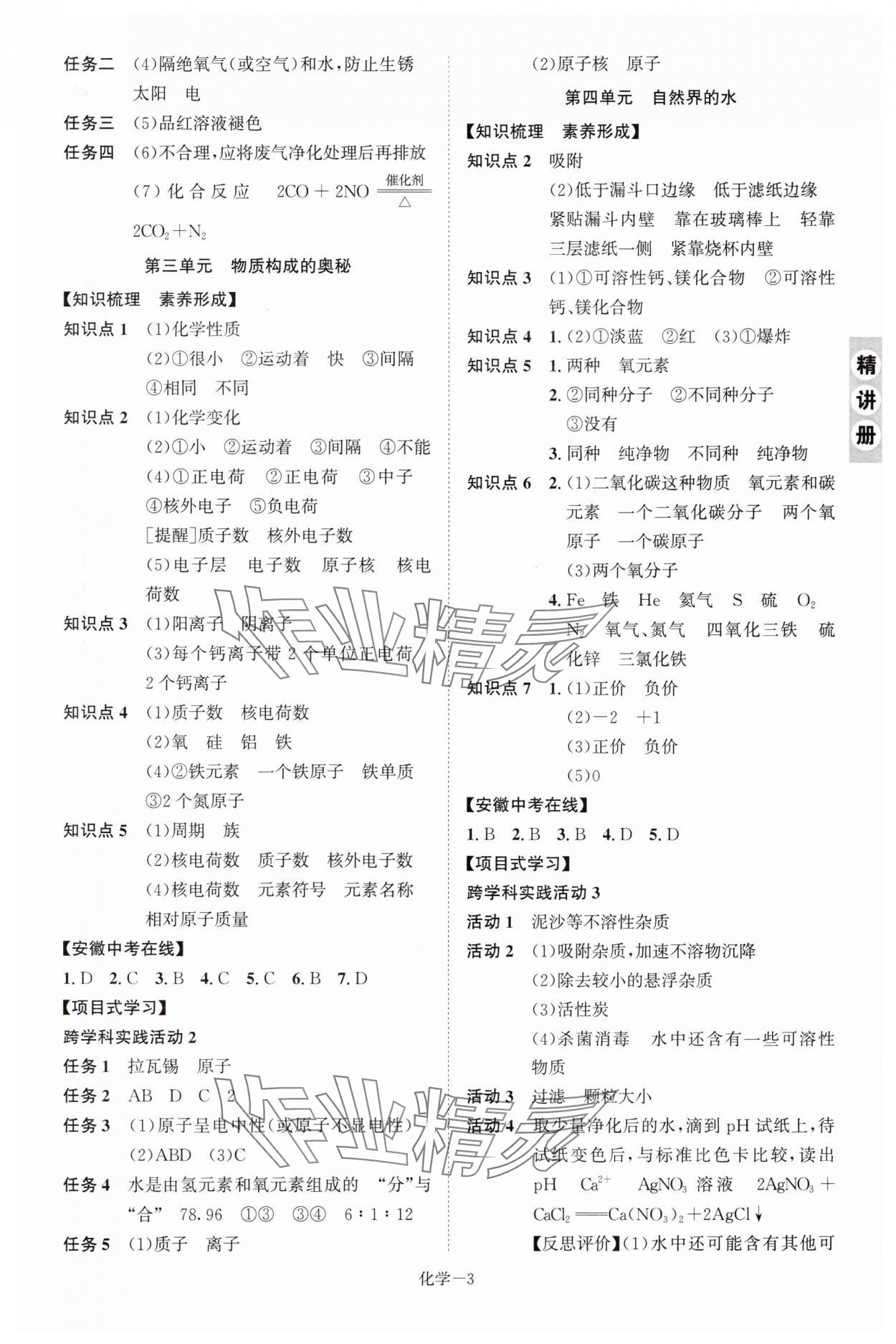 2025年皖智教育優(yōu)考設(shè)計(jì)化學(xué)中考人教版安徽專版 第3頁