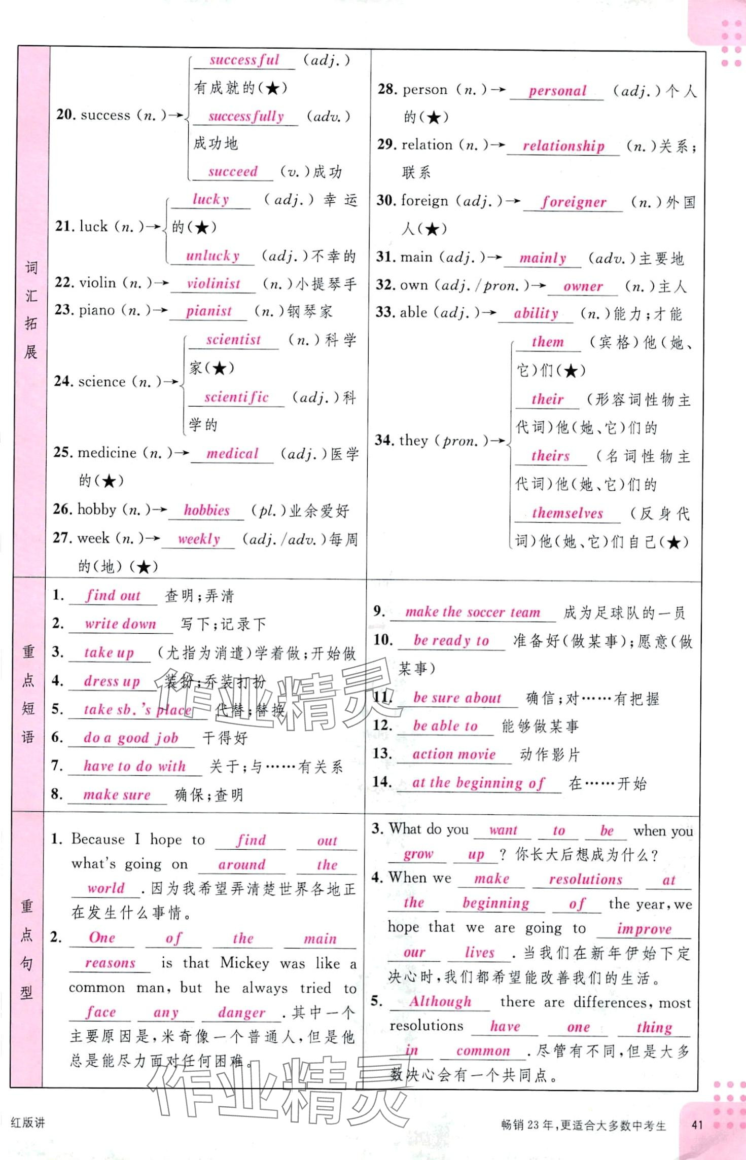 2024年火线100天英语中考四川专版 第41页