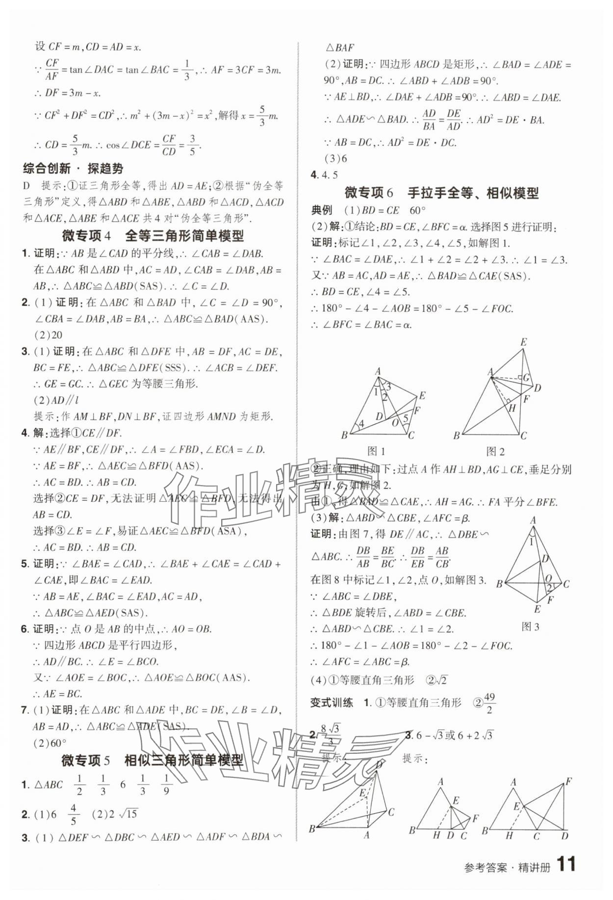 2025年鼎成中考精準(zhǔn)提分?jǐn)?shù)學(xué)廣東專版 參考答案第10頁