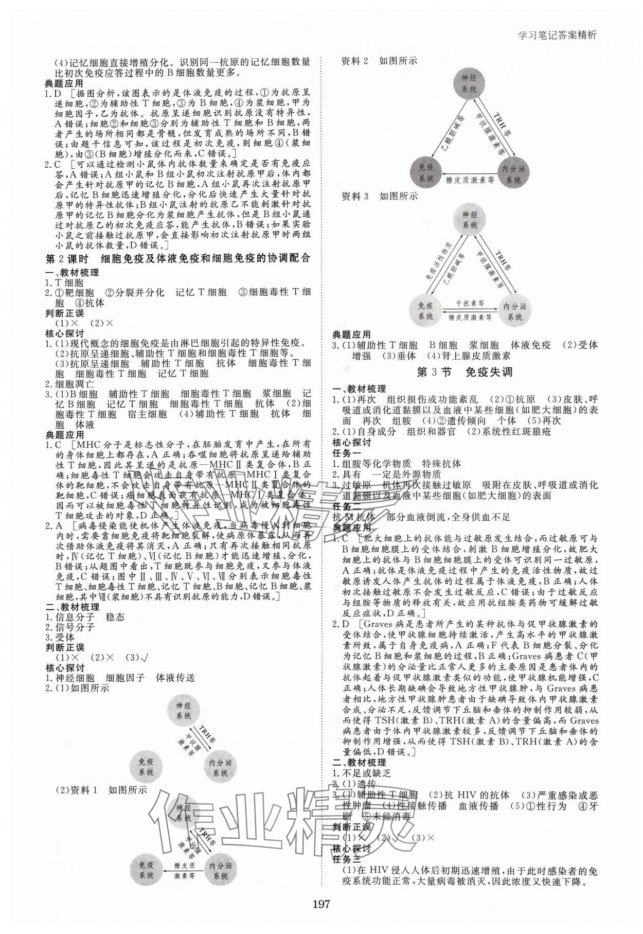 2023年步步高學習筆記高中生物選擇性必修1人教版 參考答案第8頁