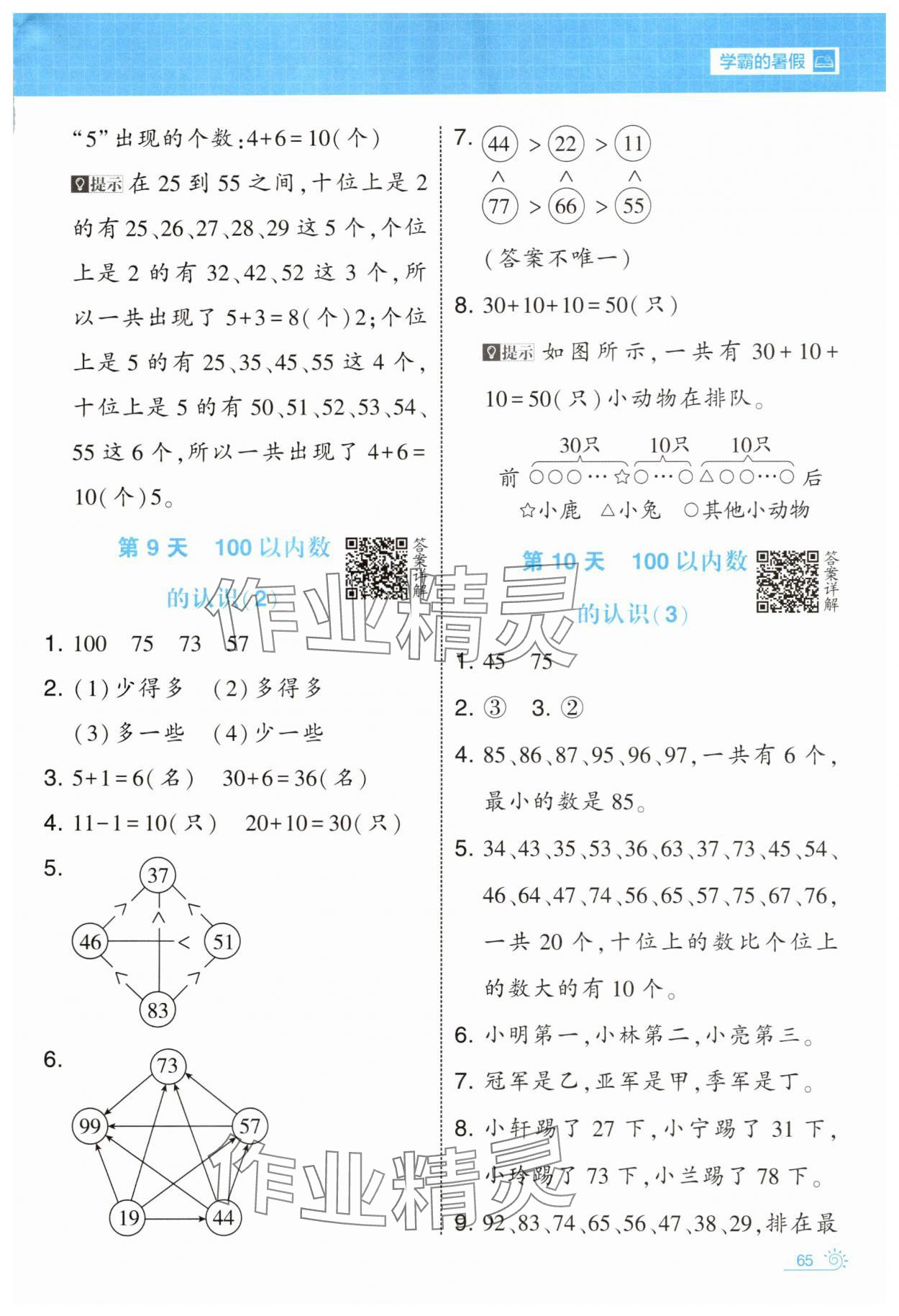 2025年学霸的暑假暑期思维题大通关一升二数学&nbsp;第5页