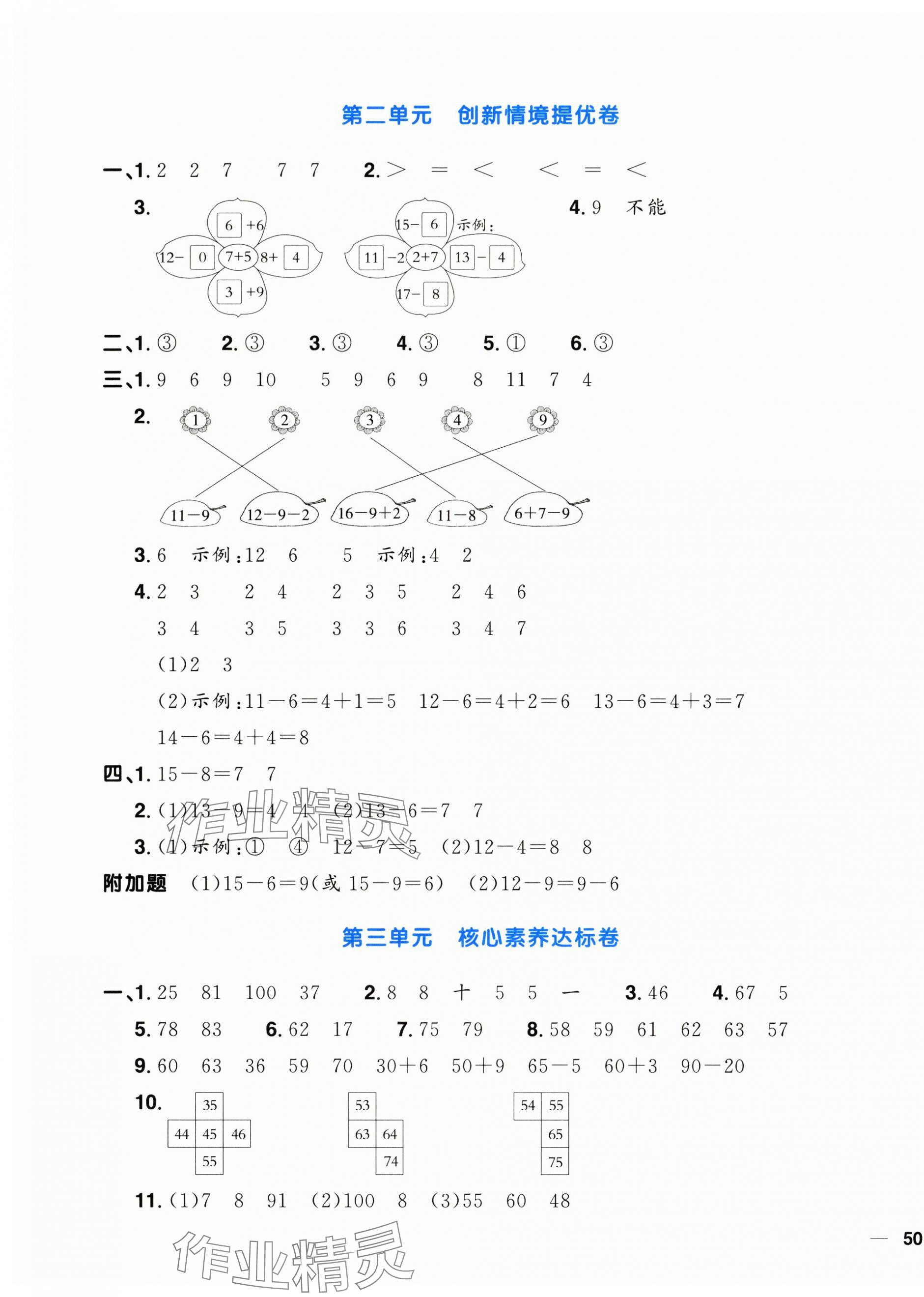 2025年陽光同學(xué)一線名師全優(yōu)好卷一年級數(shù)學(xué)下冊人教版 第3頁