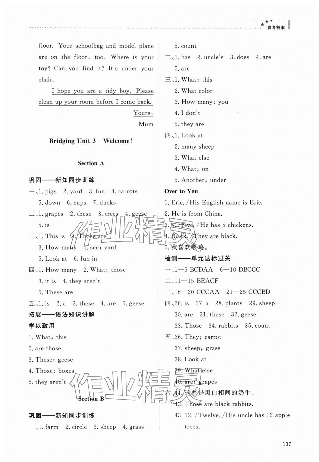 2024年同步练习册明天出版社六年级英语上册鲁教版五四制 第3页