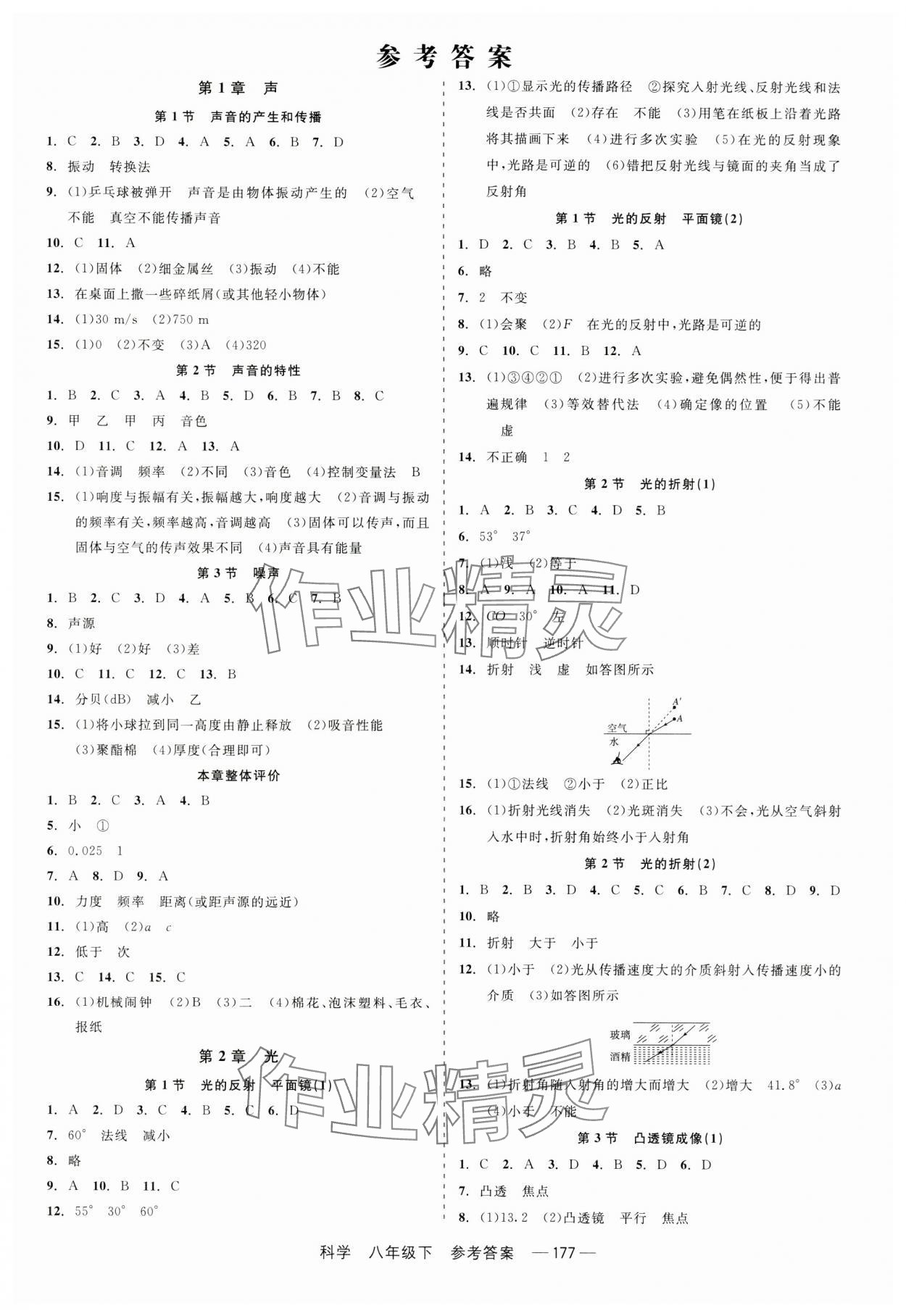 2024年精彩练习就练这一本八年级科学下册华师大版 第1页