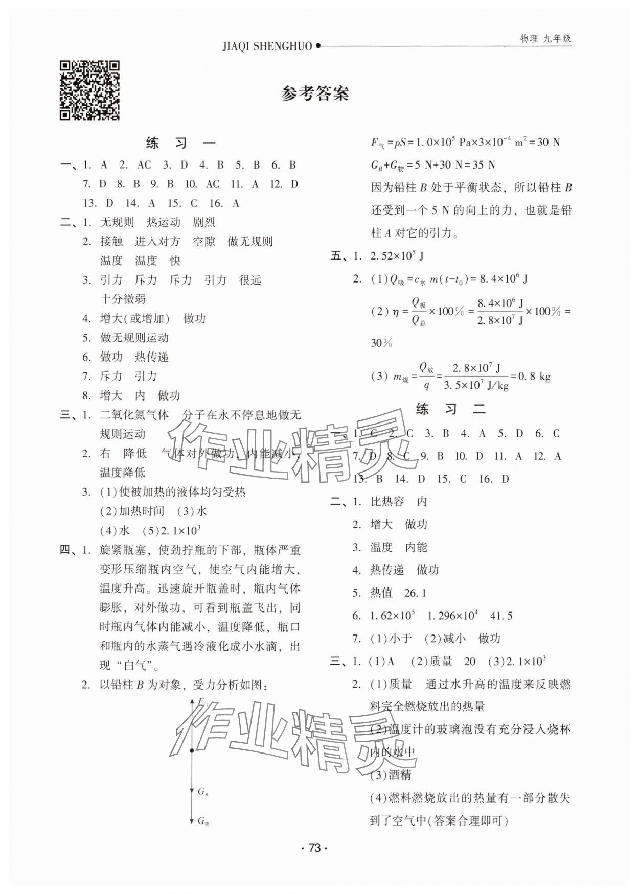 2025年假期生活方圆电子音像出版社九年级物理人教版 第1页