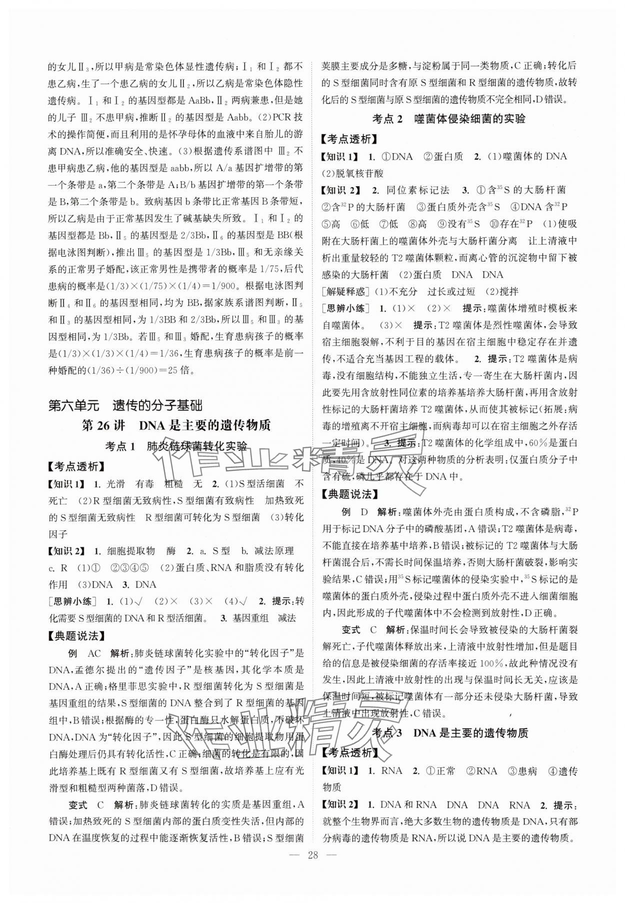2025年南方凤凰台5A新考案生物江苏专版&nbsp;第28页