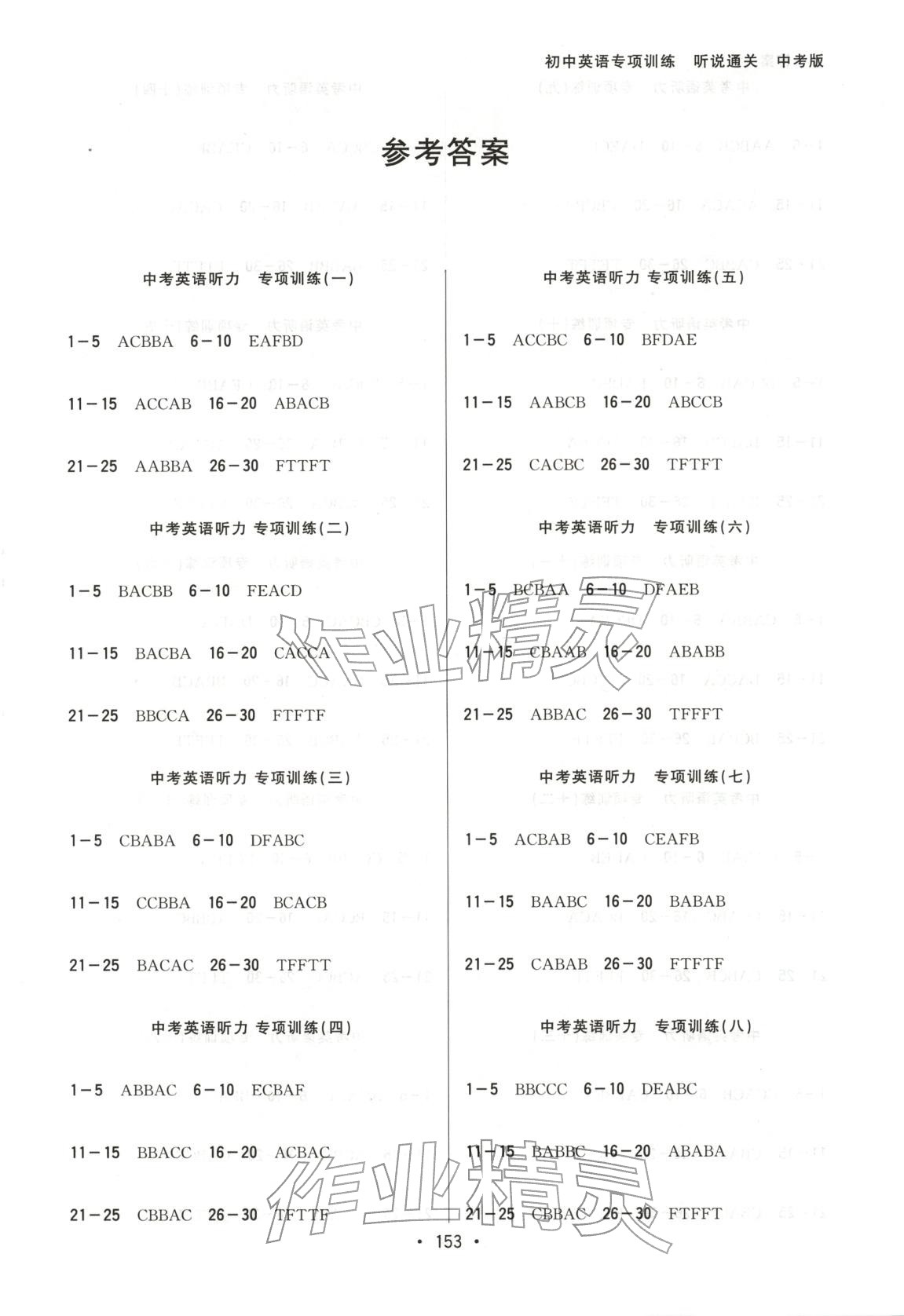2026年书立方初中英语专项训练英语 第1页