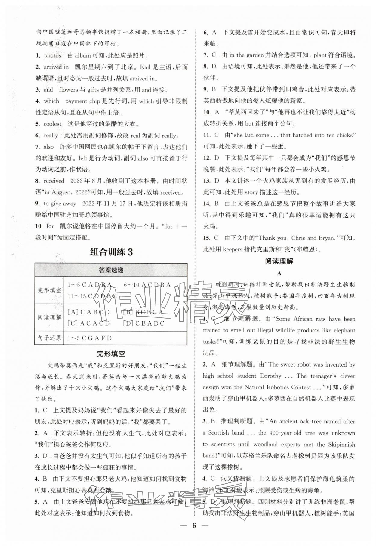 2025年通城學(xué)典初中英語閱讀組合訓(xùn)練九年級江蘇專版 第6頁
