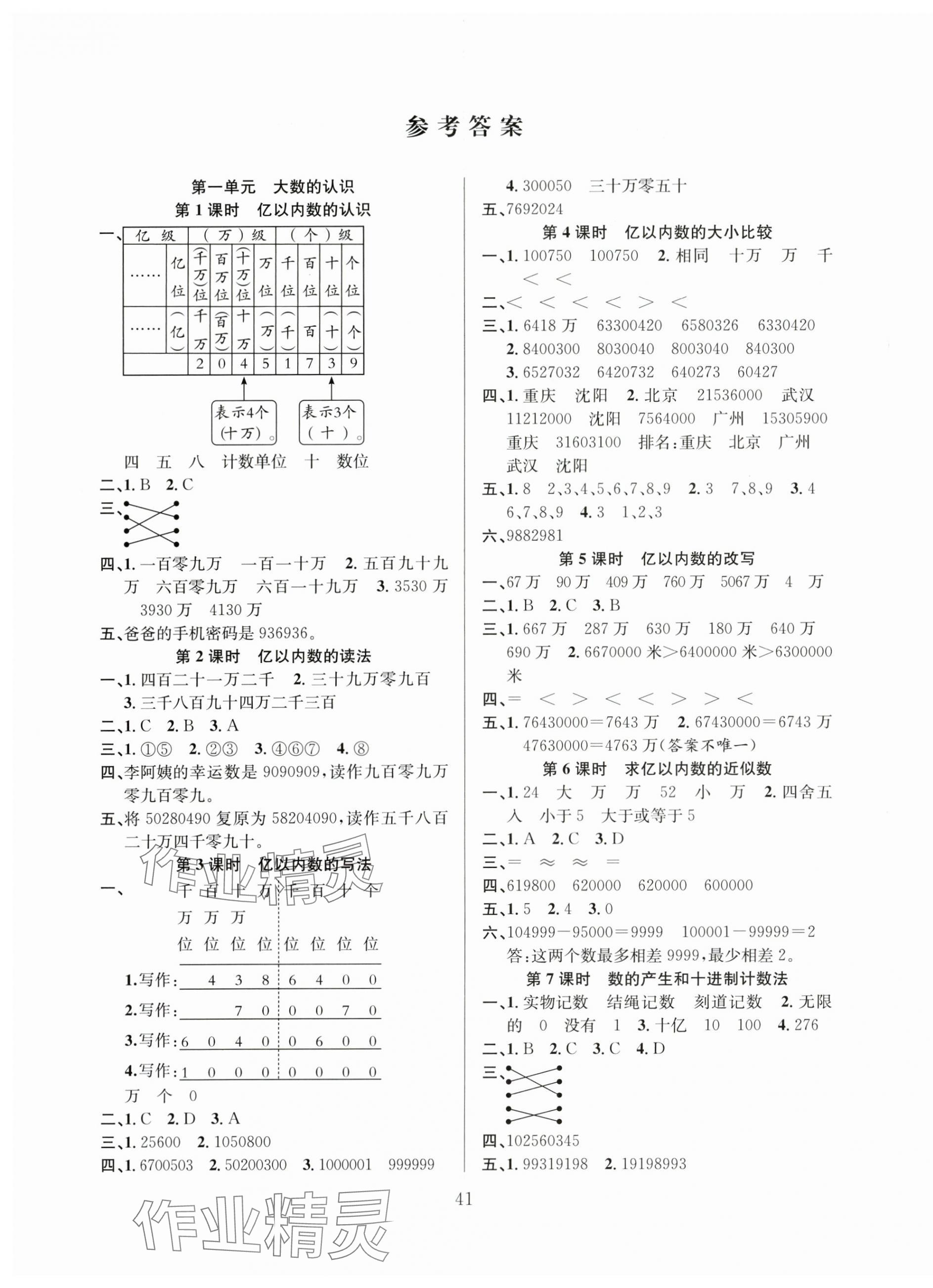 2025年陽(yáng)光課堂課時(shí)作業(yè)四年級(jí)數(shù)學(xué)上冊(cè)人教版 第1頁(yè)