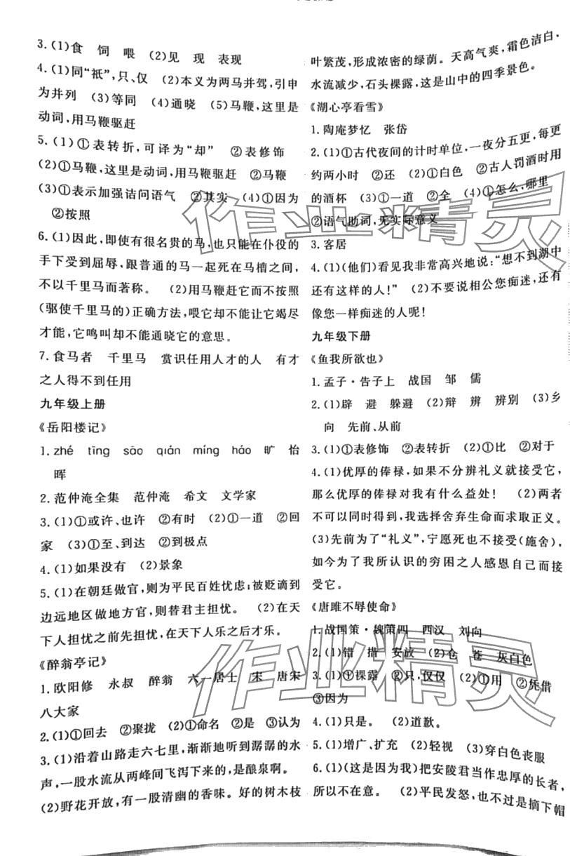 2024年自主学习中考总复习语文&nbsp;第9页