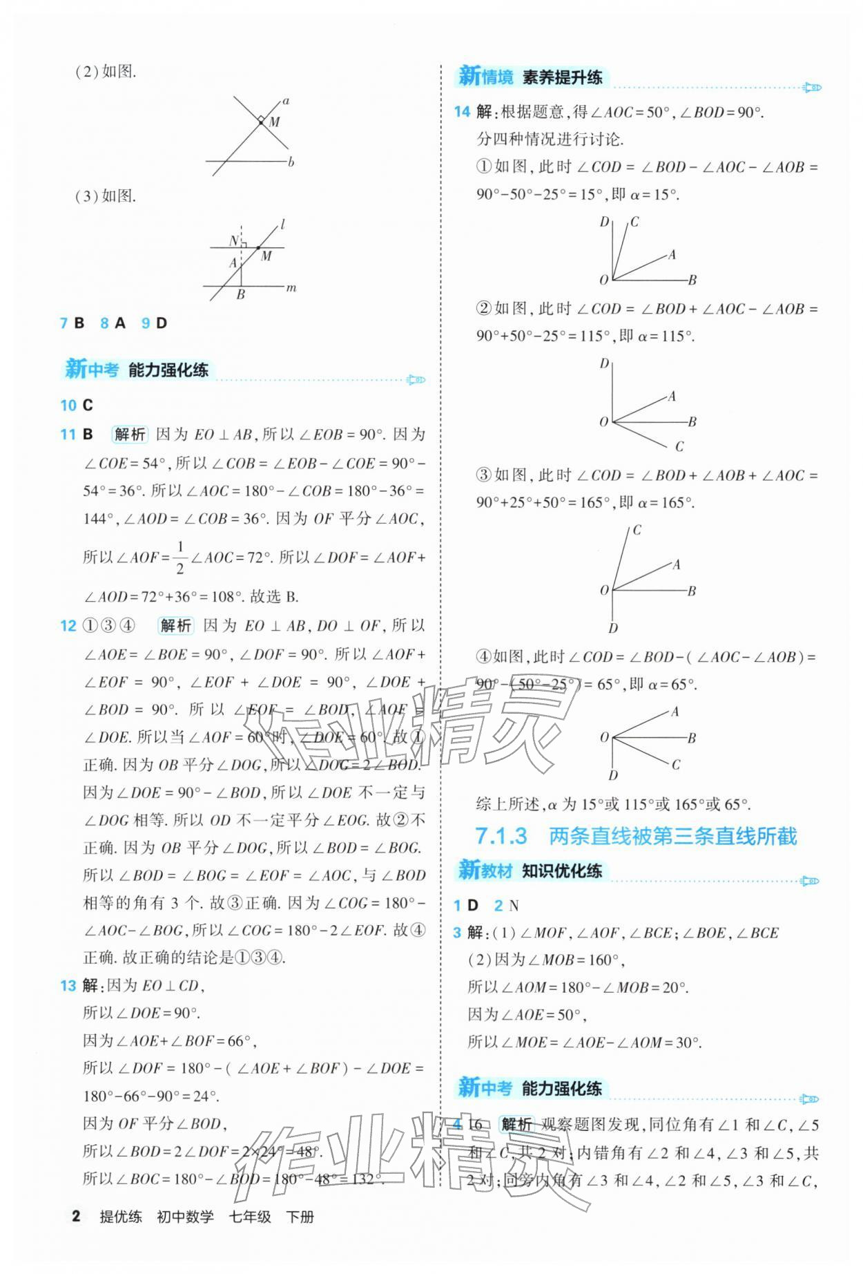 2026年提优练山东友谊出版社七年级数学下册人教版&nbsp;第2页