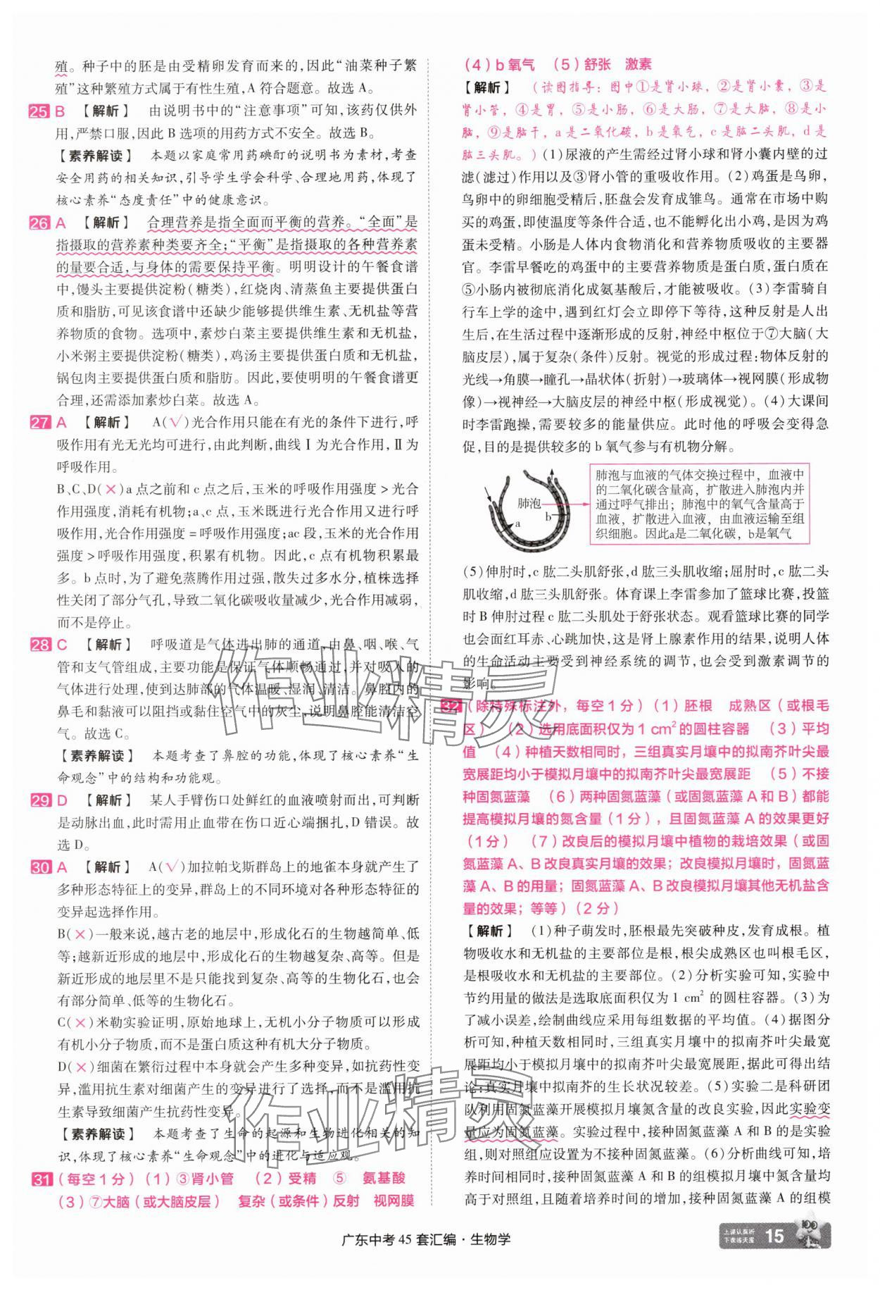 2025年金考卷45套匯編生物廣東專版 第15頁