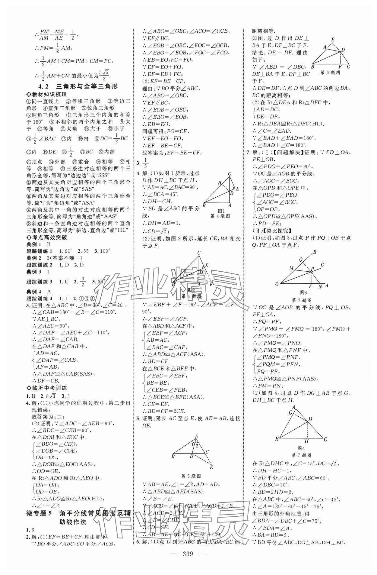 2024年全程導航初中總復習數(shù)學人教版臨沂專版 參考答案第15頁