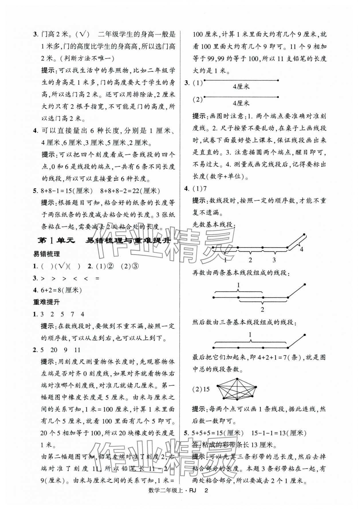 2024年經(jīng)綸學(xué)典提高班二年級數(shù)學(xué)上冊人教版 第2頁