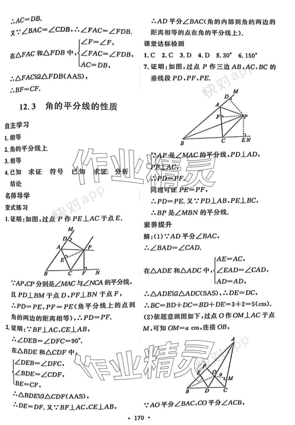 2023年實(shí)驗(yàn)教材新學(xué)案八年級(jí)數(shù)學(xué)上冊(cè)人教版 參考答案第12頁(yè)