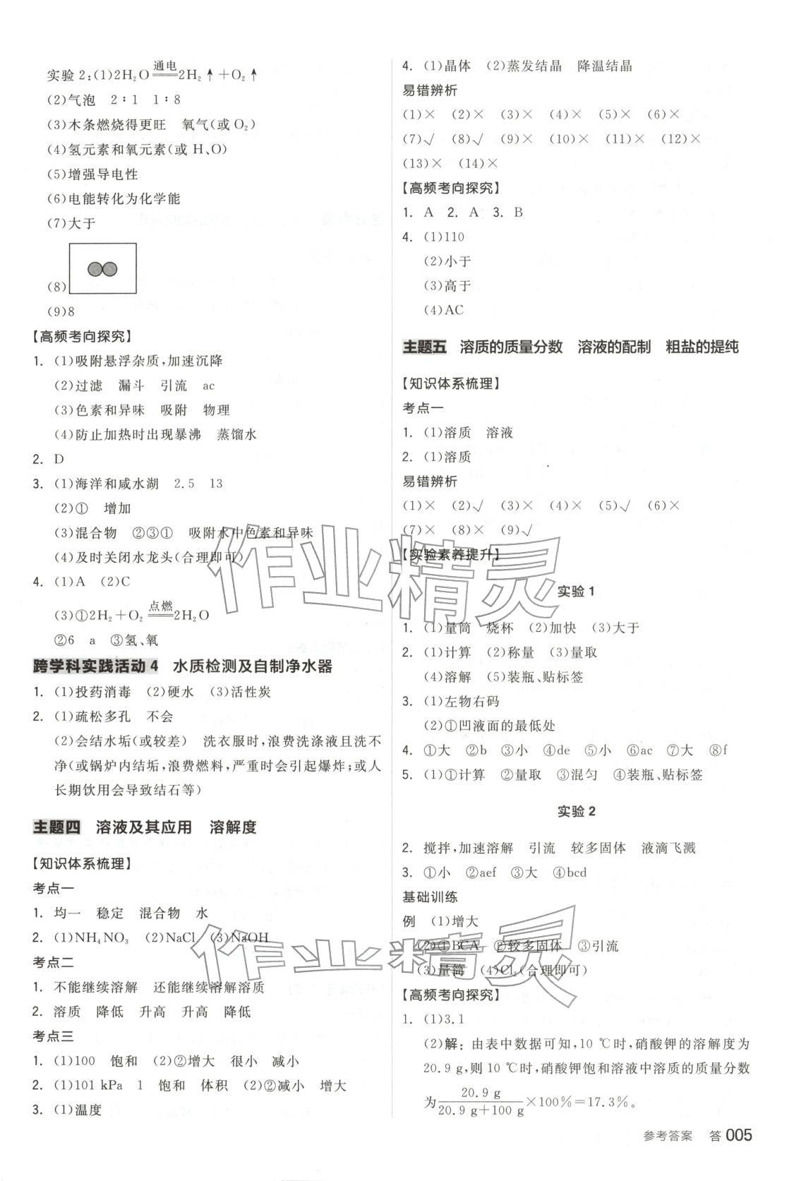 2026年全品中考复习方案化学人教版 第4页
