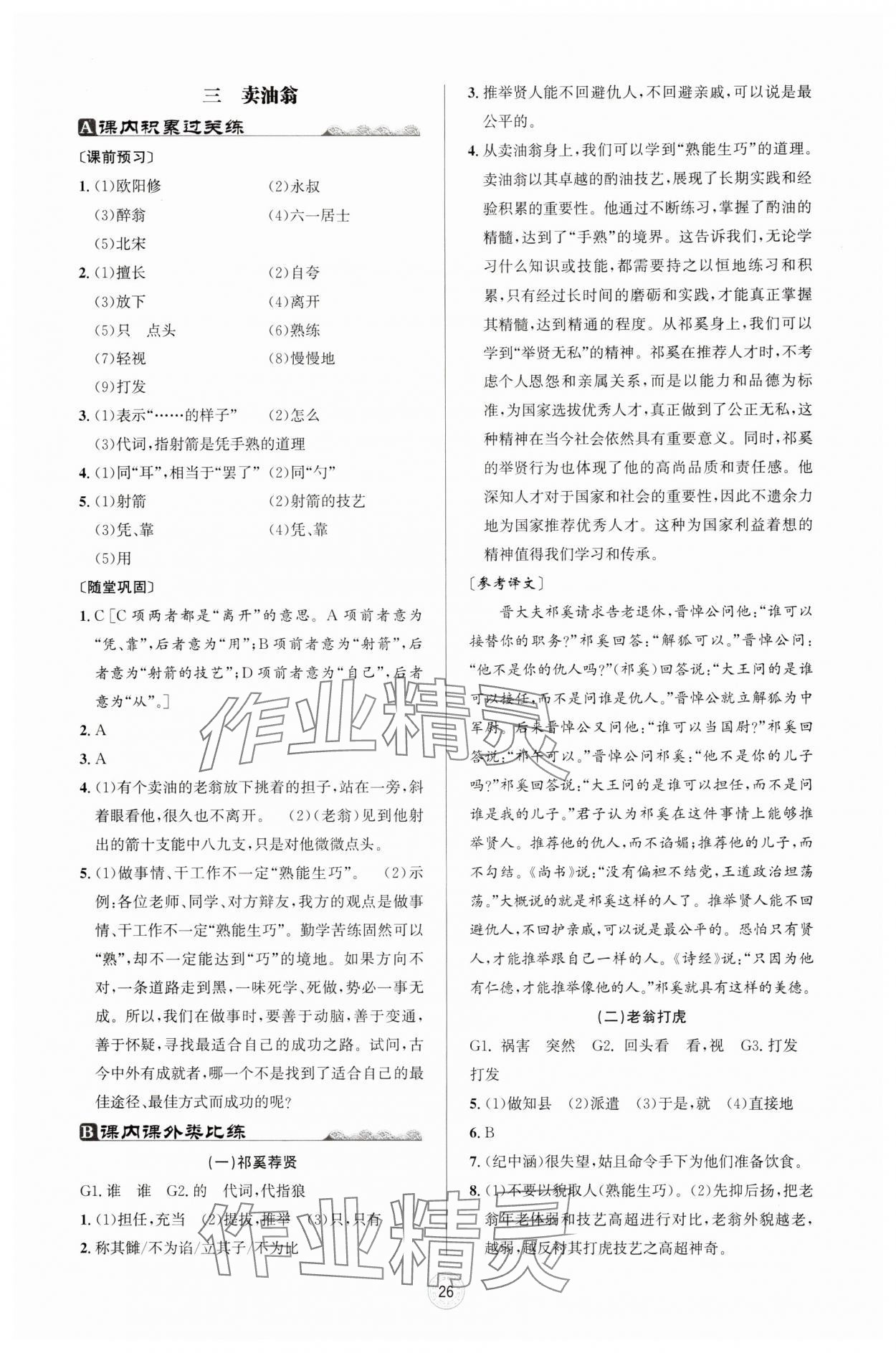 2025年古詩文與名著閱讀七年級語文下冊人教版 第6頁