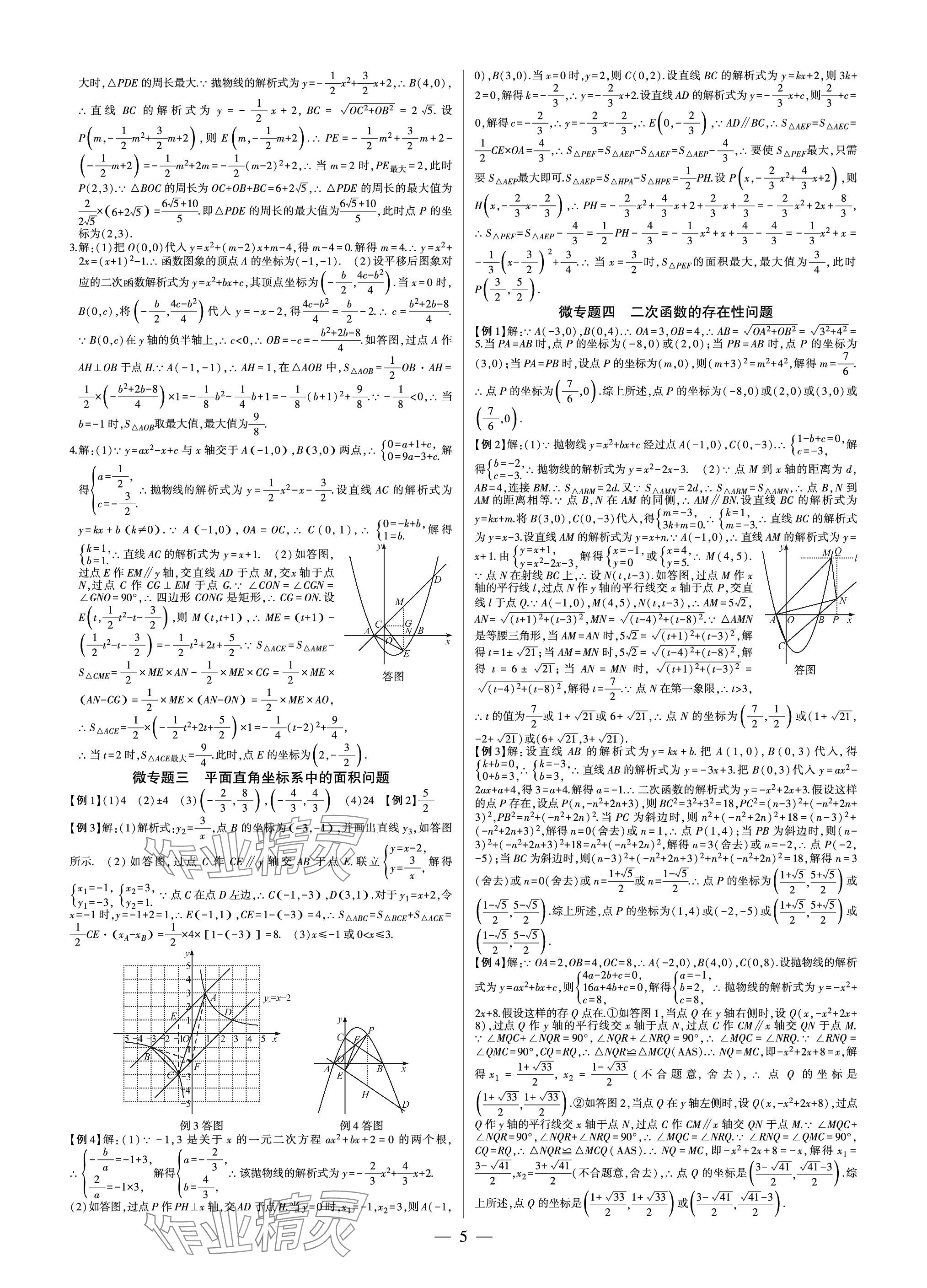 2024年巅峰对决第一轮复习数学重庆专版&nbsp;参考答案第5页