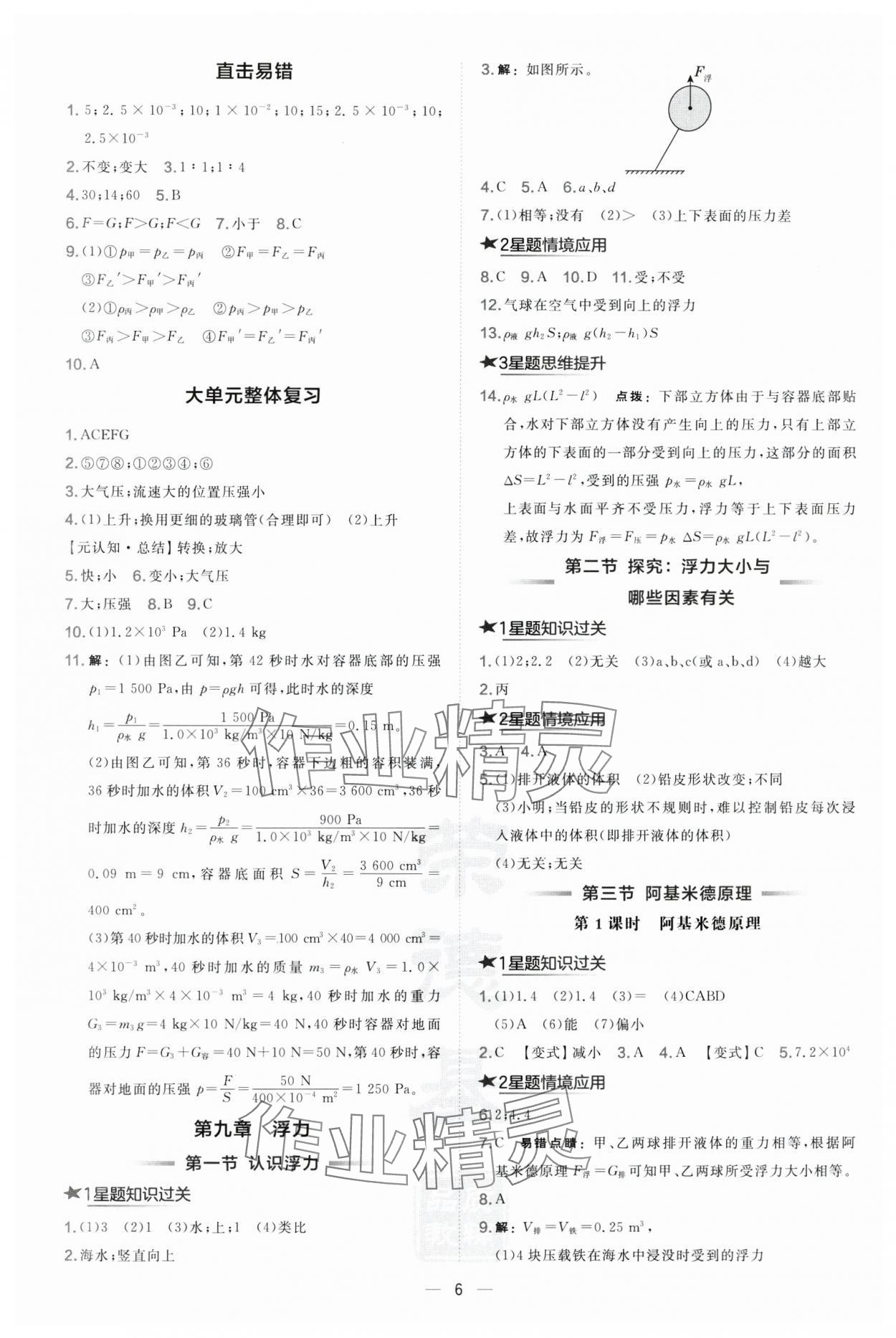 2025年點撥訓練八年級物理下冊滬科版安徽專版 第6頁