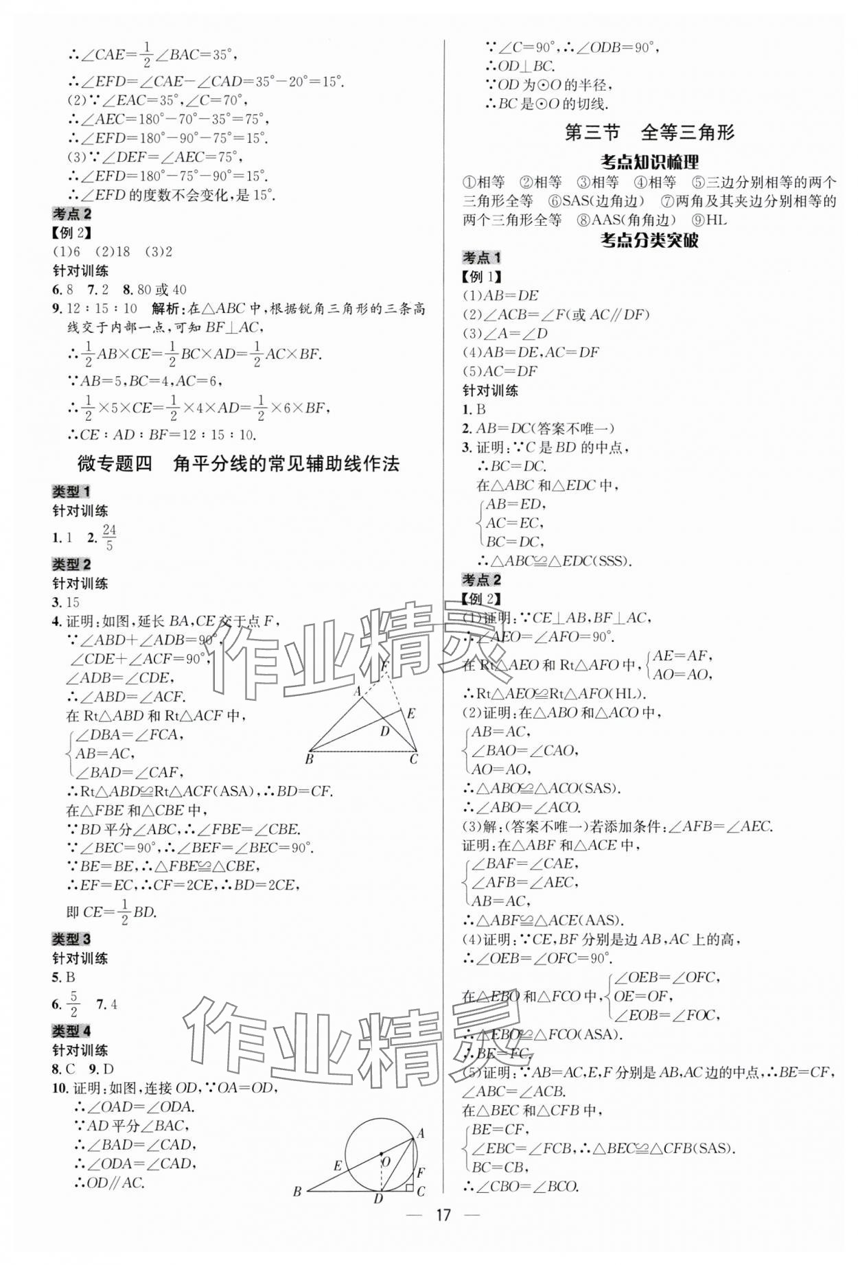 2024年中考對策數學 參考答案第17頁