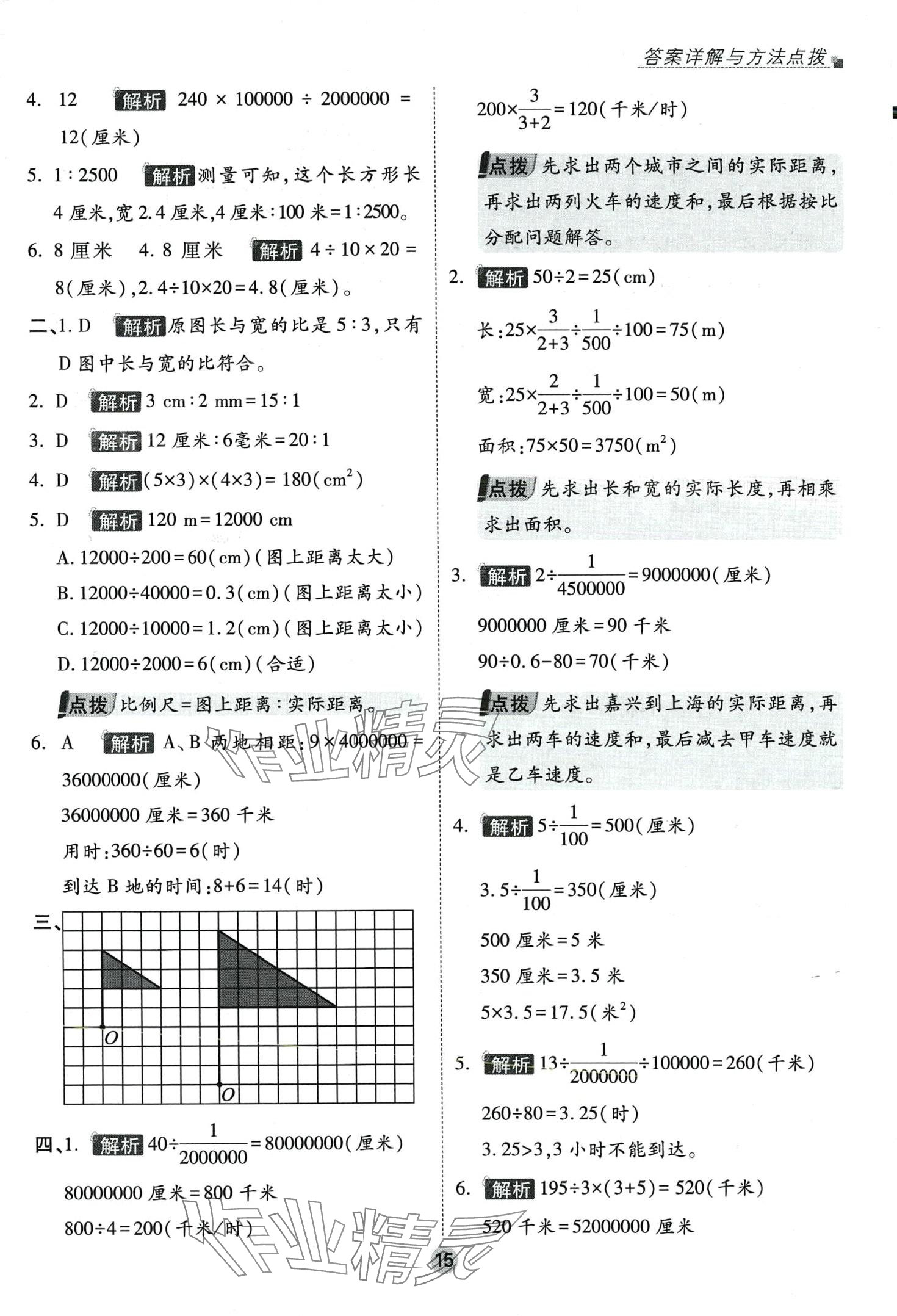 2024年招生分班真题分类卷六年级数学 参考答案第14页