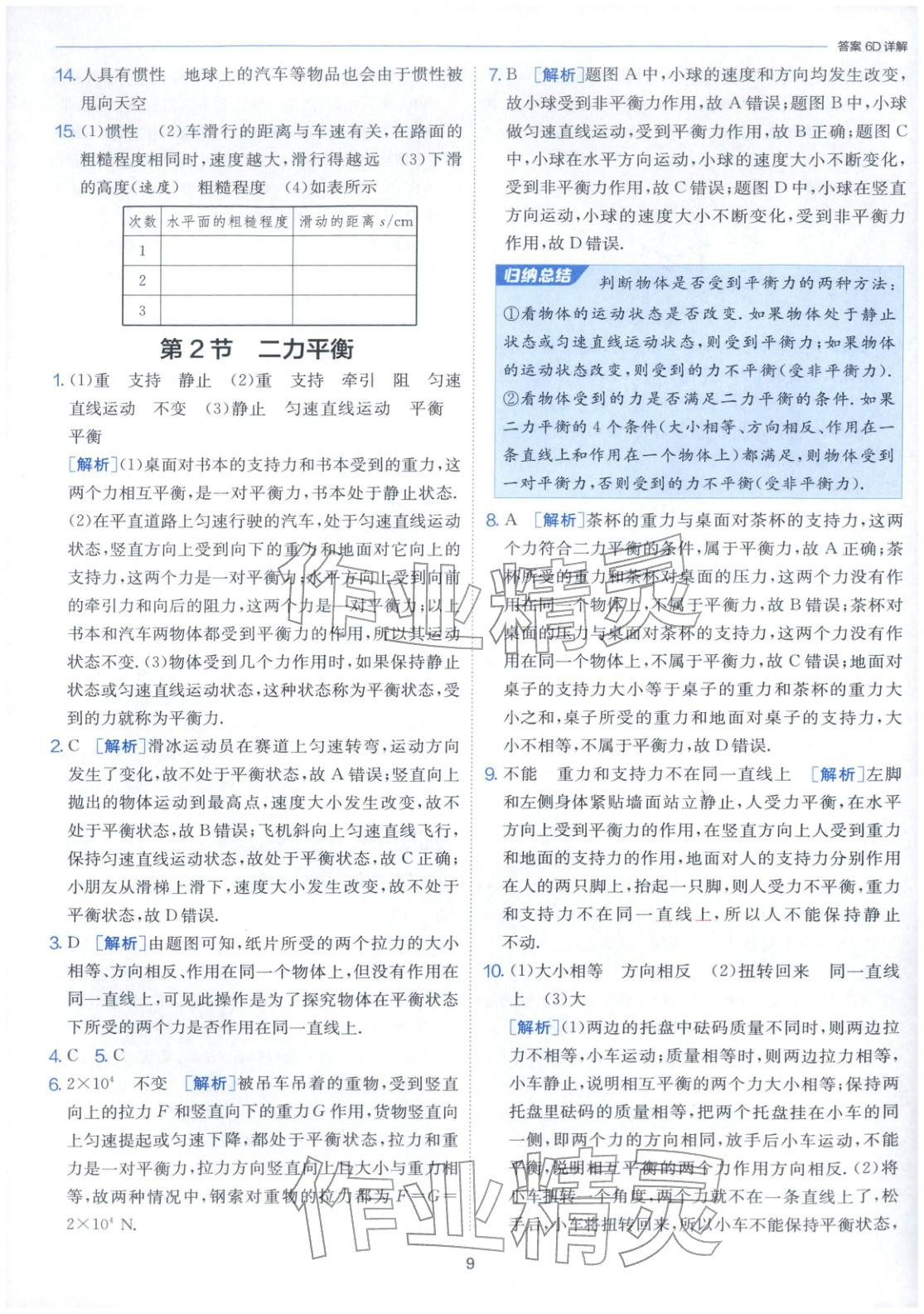 2026年課時訓(xùn)練江蘇人民出版社八年級物理下冊人教版&nbsp;第9頁