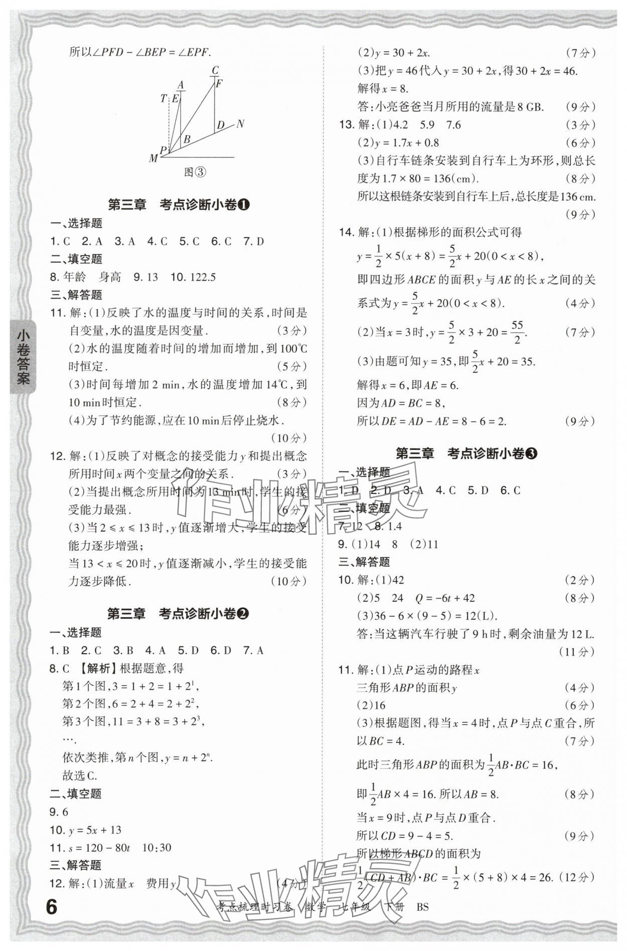 2024年王朝霞考点梳理时习卷七年级数学下册北师大版 第6页