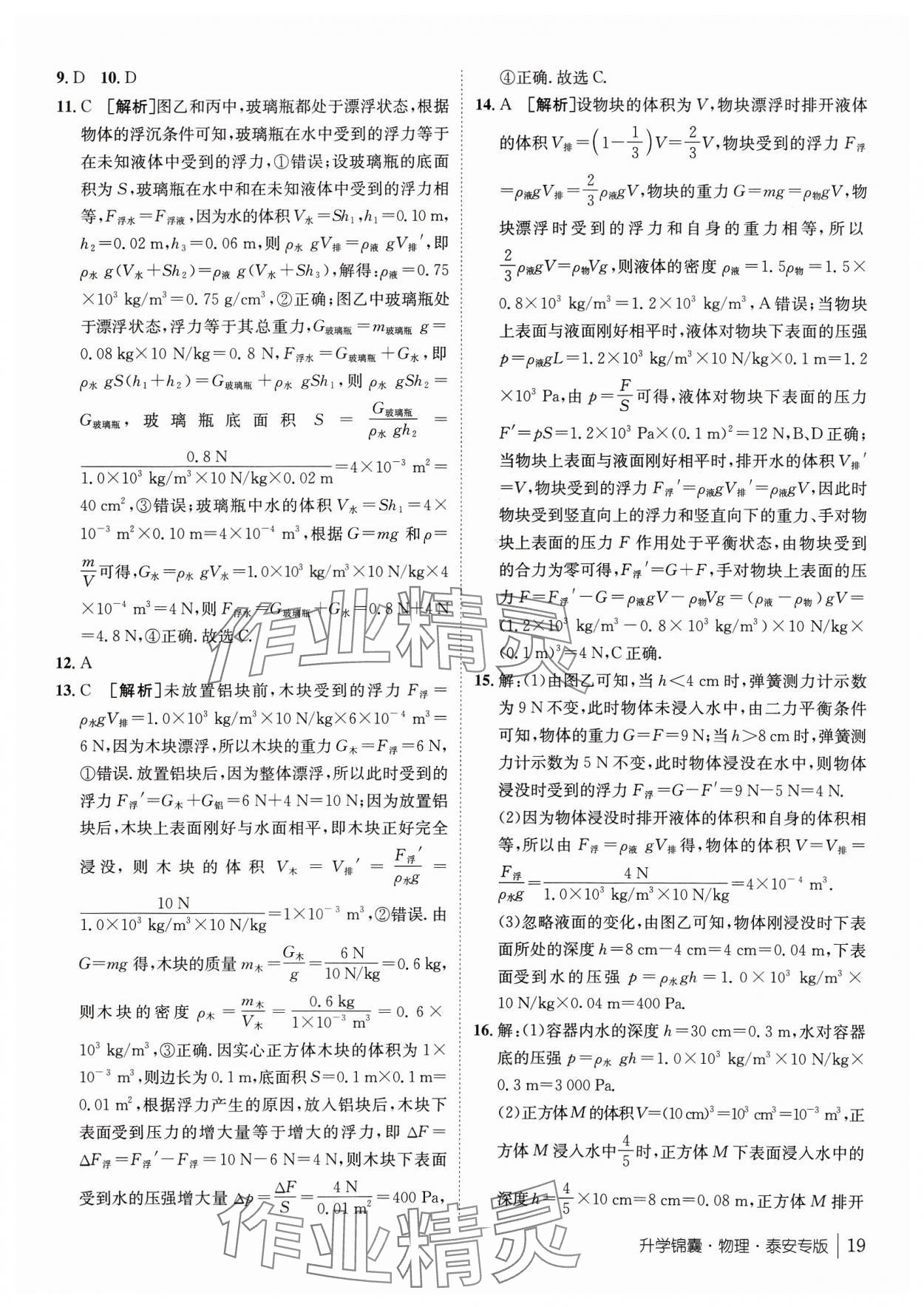 2024年升学锦囊物理泰安专版 第19页