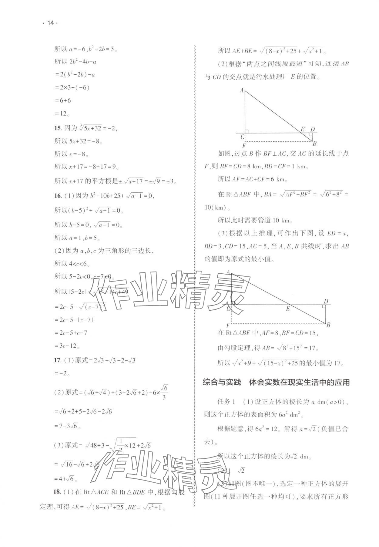 2025年基礎(chǔ)訓(xùn)練大象出版社八年級數(shù)學(xué)上冊北師大版 第14頁