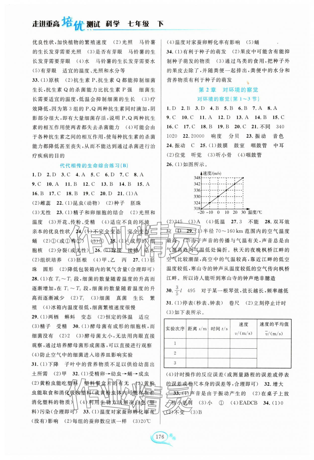 2024年走进重高培优测试七年级科学下册浙教版 第2页