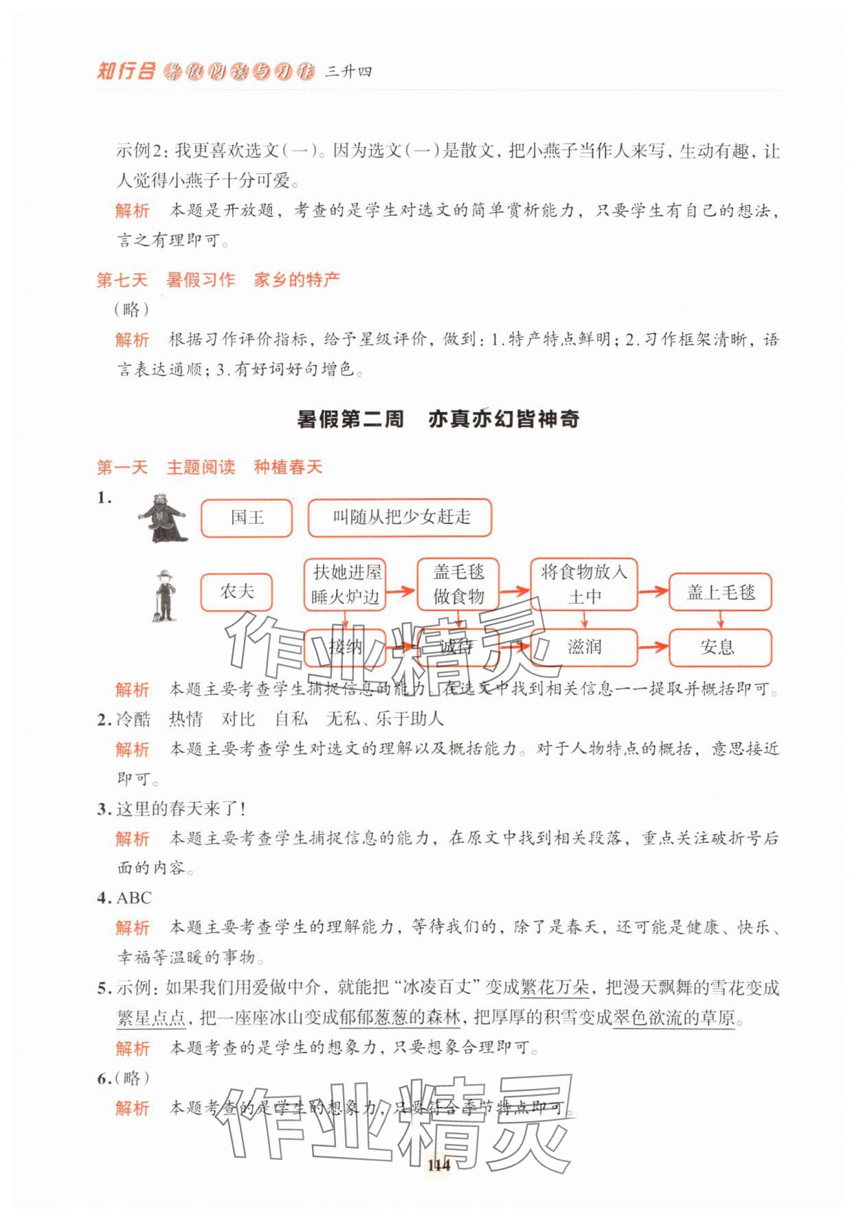 2025年知行合暑假阅读与习作三升四&nbsp;第6页