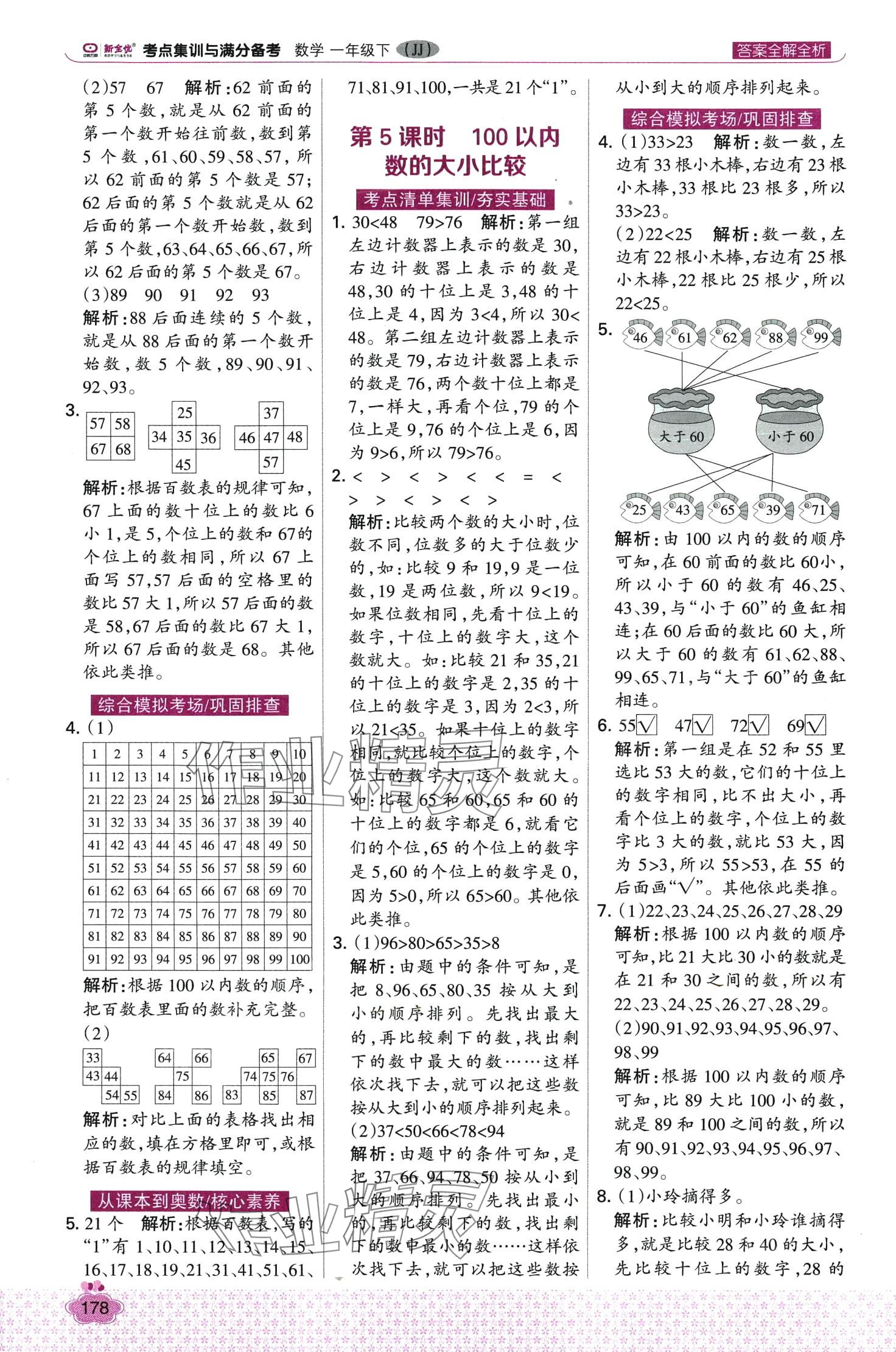 2024年考點(diǎn)集訓(xùn)與滿分備考一年級數(shù)學(xué)下冊冀教版 第10頁