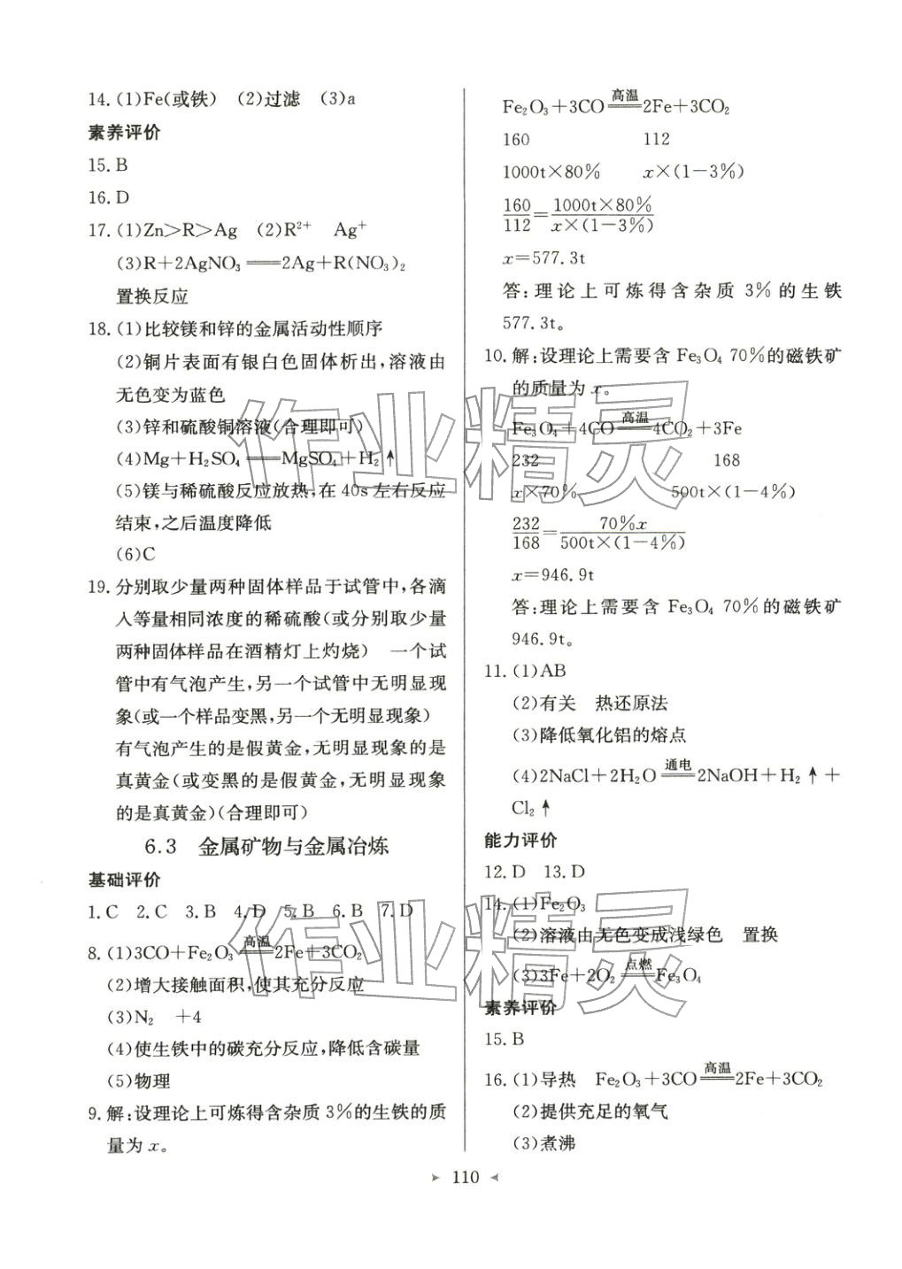 2026年配套综合练习甘肃九年级化学下册科学版&nbsp;第2页