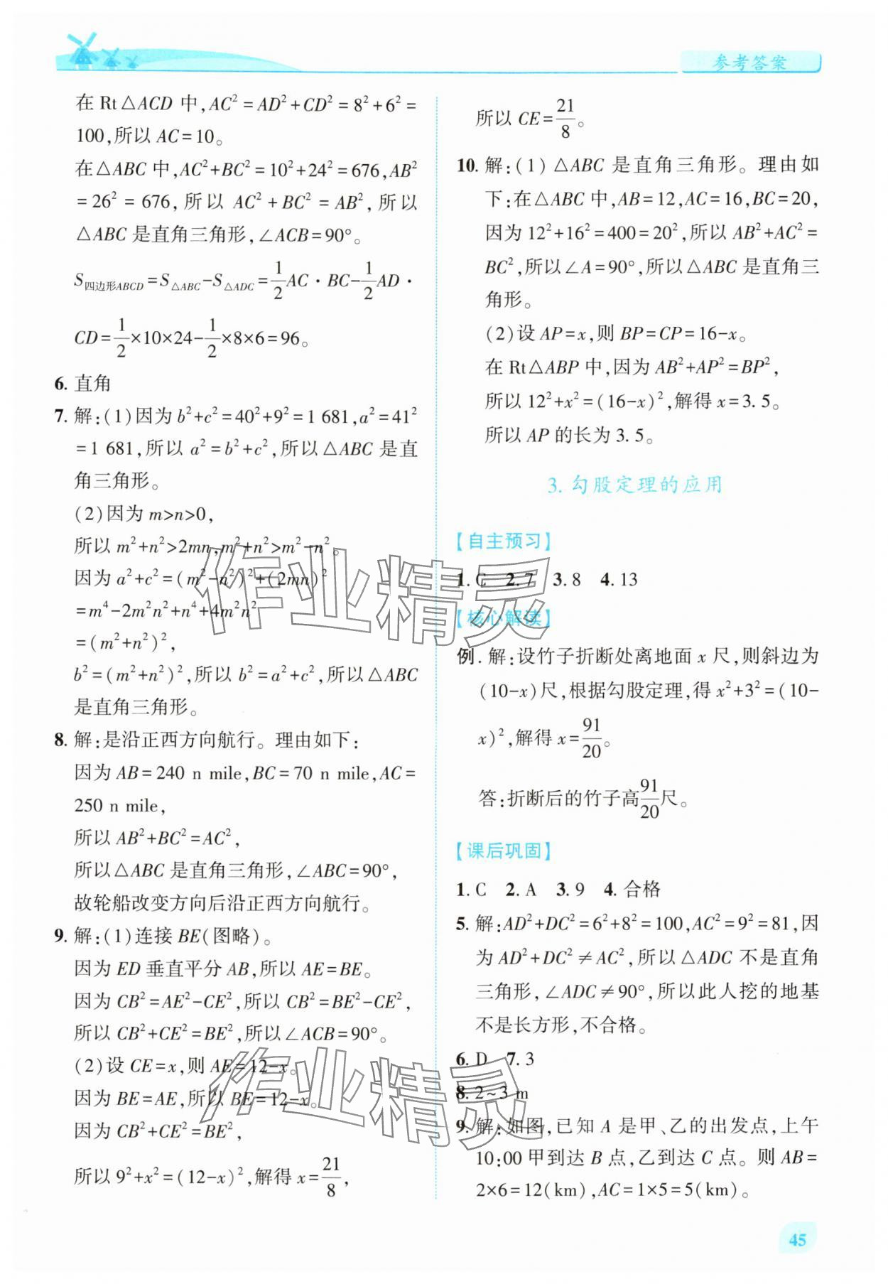 2025年绩优学案八年级数学上册北师大版 第3页