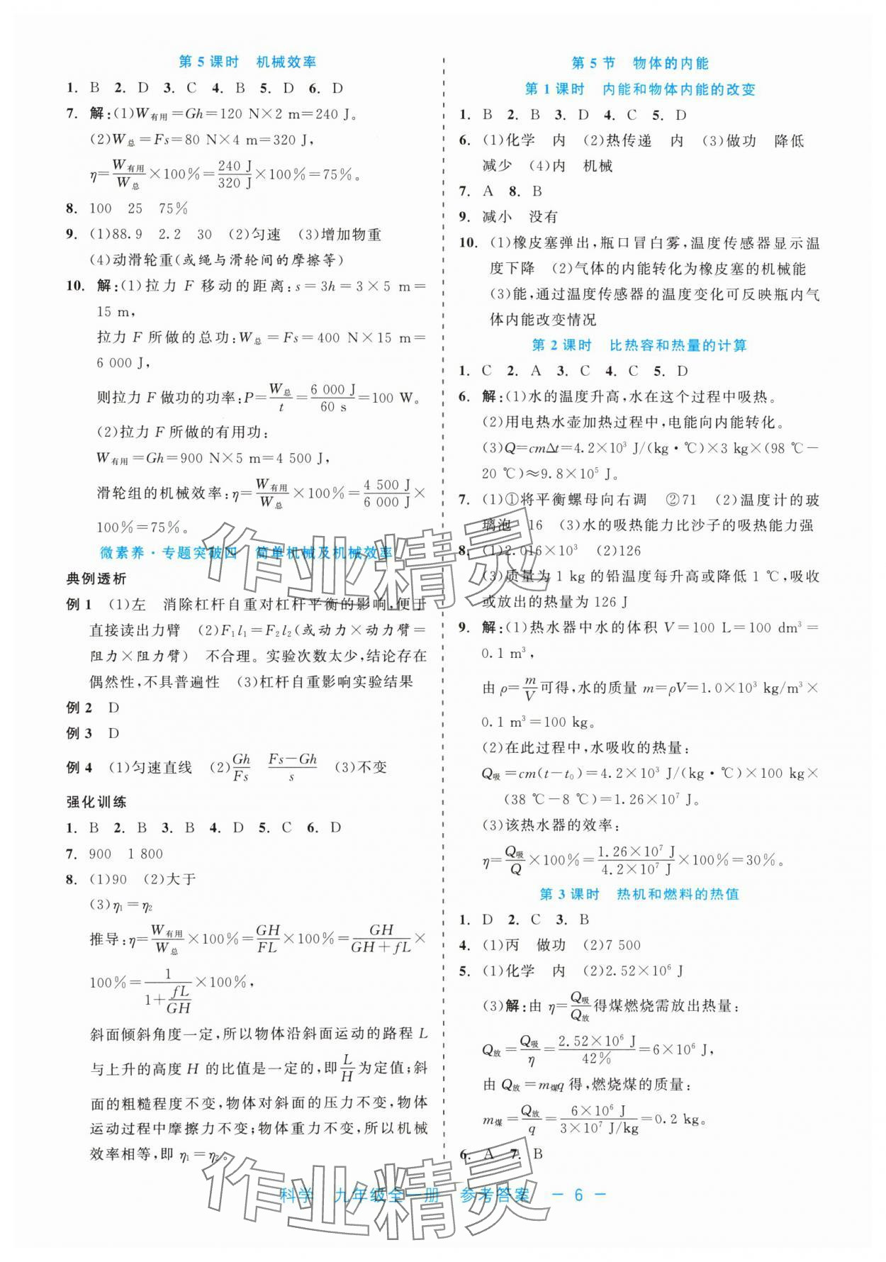 2024年精彩练习就练这一本九年级科学全一册浙教版评议教辅 第6页