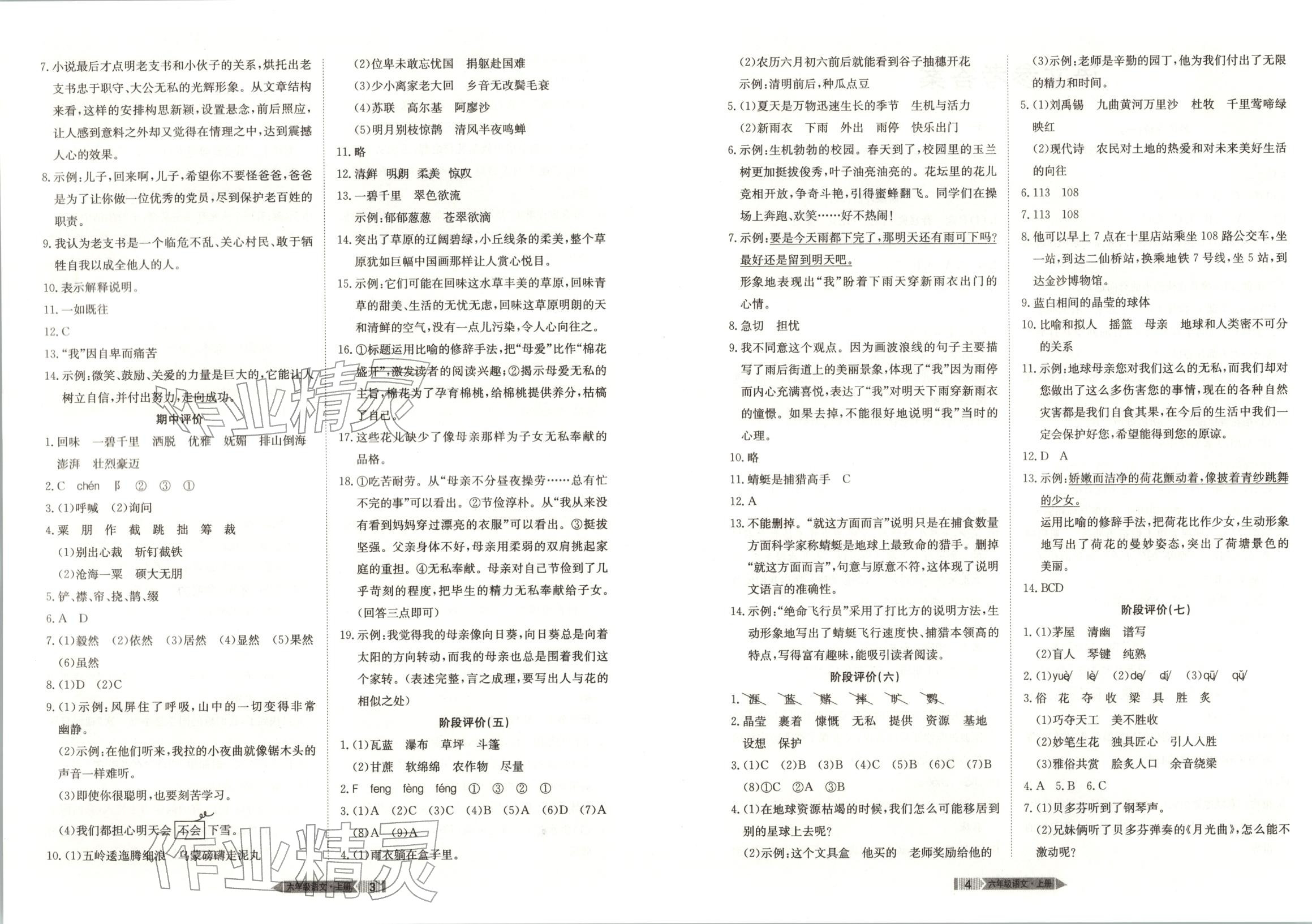 2025年全优标准卷学习搭档六年级语文上册人教版 第2页
