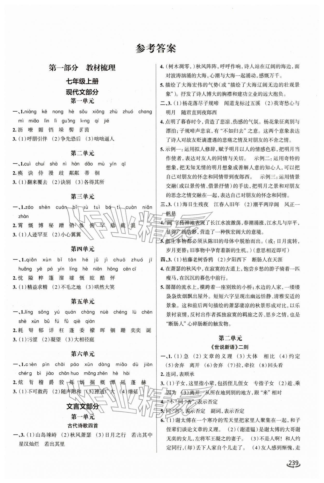 2026年初中总复习手册泰山出版社语文 第1页