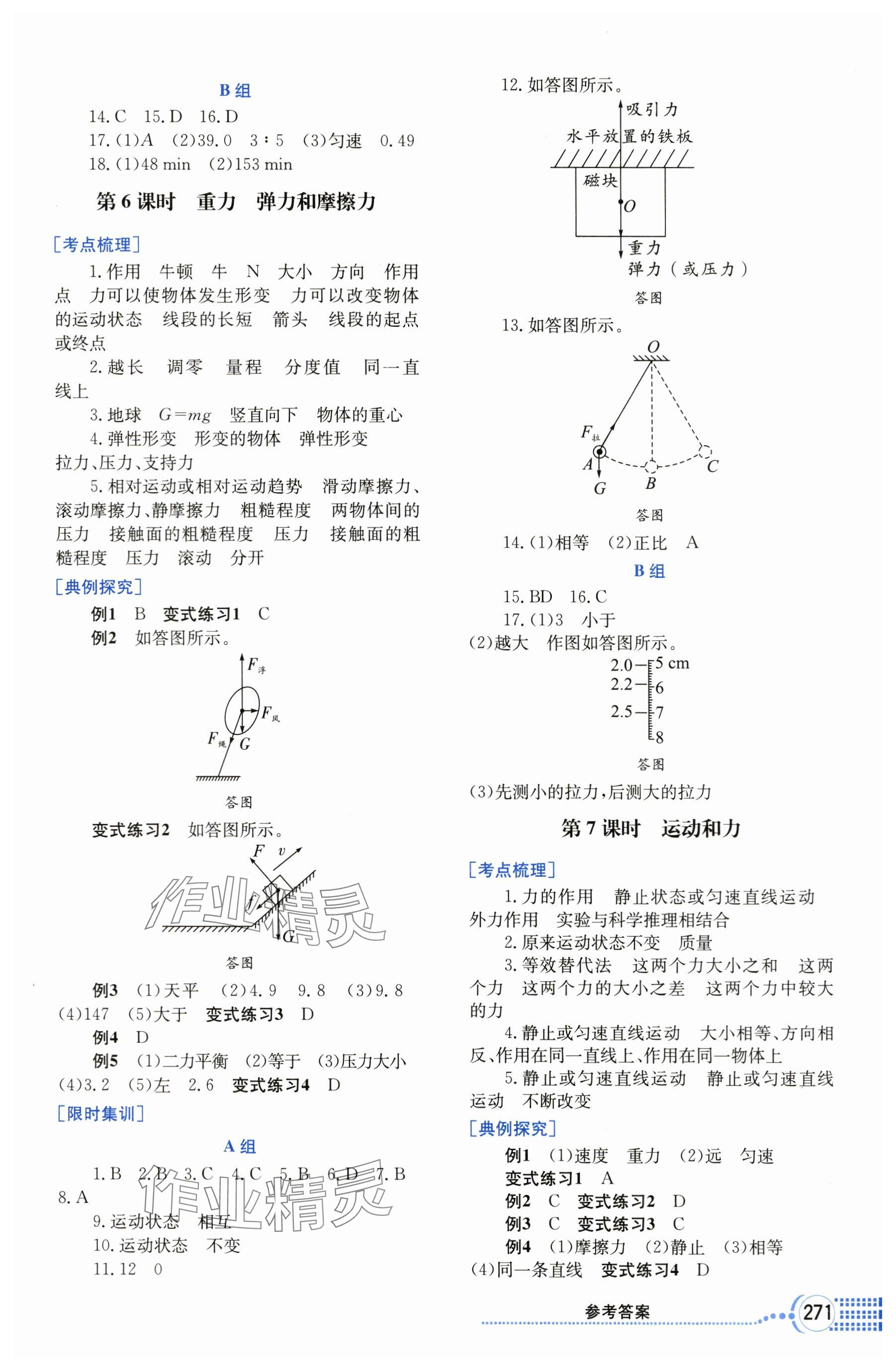 2024年點(diǎn)擊中考物理 參考答案第3頁